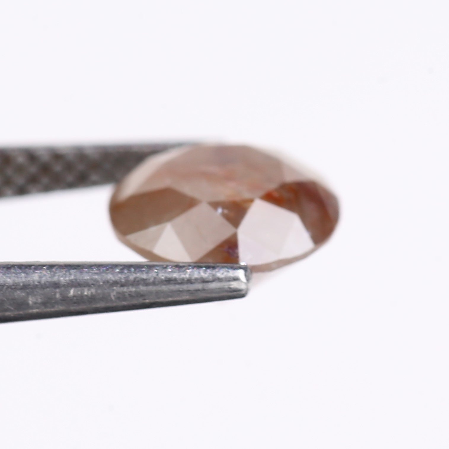 1.77 Carat Natural Red Round Cut Salt And Pepper Diamond 7.60 MM