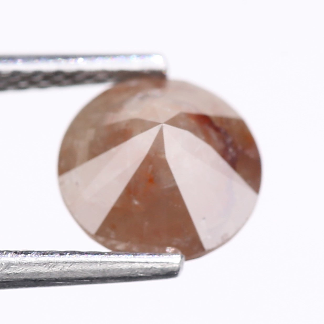 1.77 Carat Natural Red Round Cut Salt And Pepper Diamond 7.60 MM