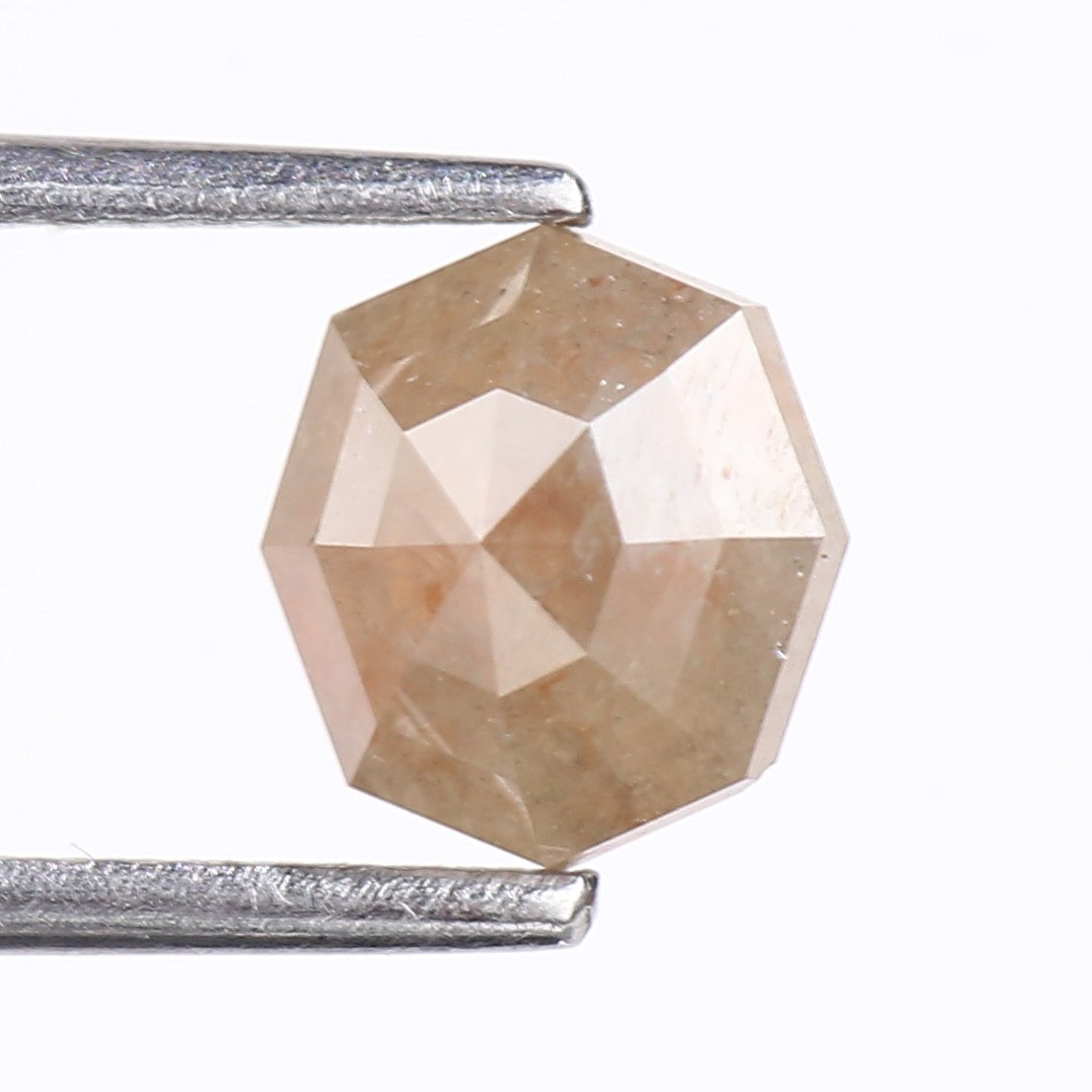 1.47 Carat Natural Octagon Cut Salt And Pepper Diamond 7.15 MM