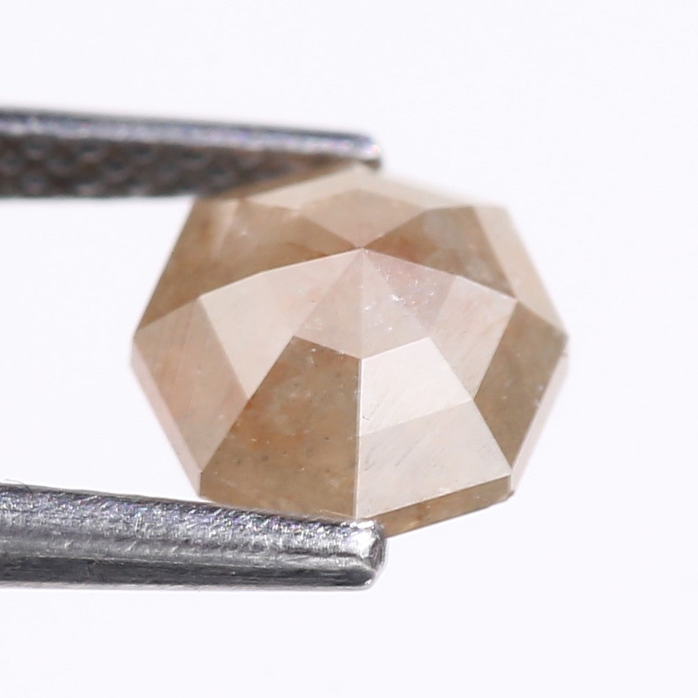 1.47 Carat Natural Octagon Cut Salt And Pepper Diamond 7.15 MM