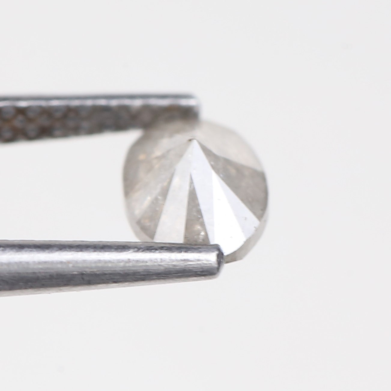 0.77 Carat Natural Oval Cut Grey Salt and Pepper Diamond 6.47 MM