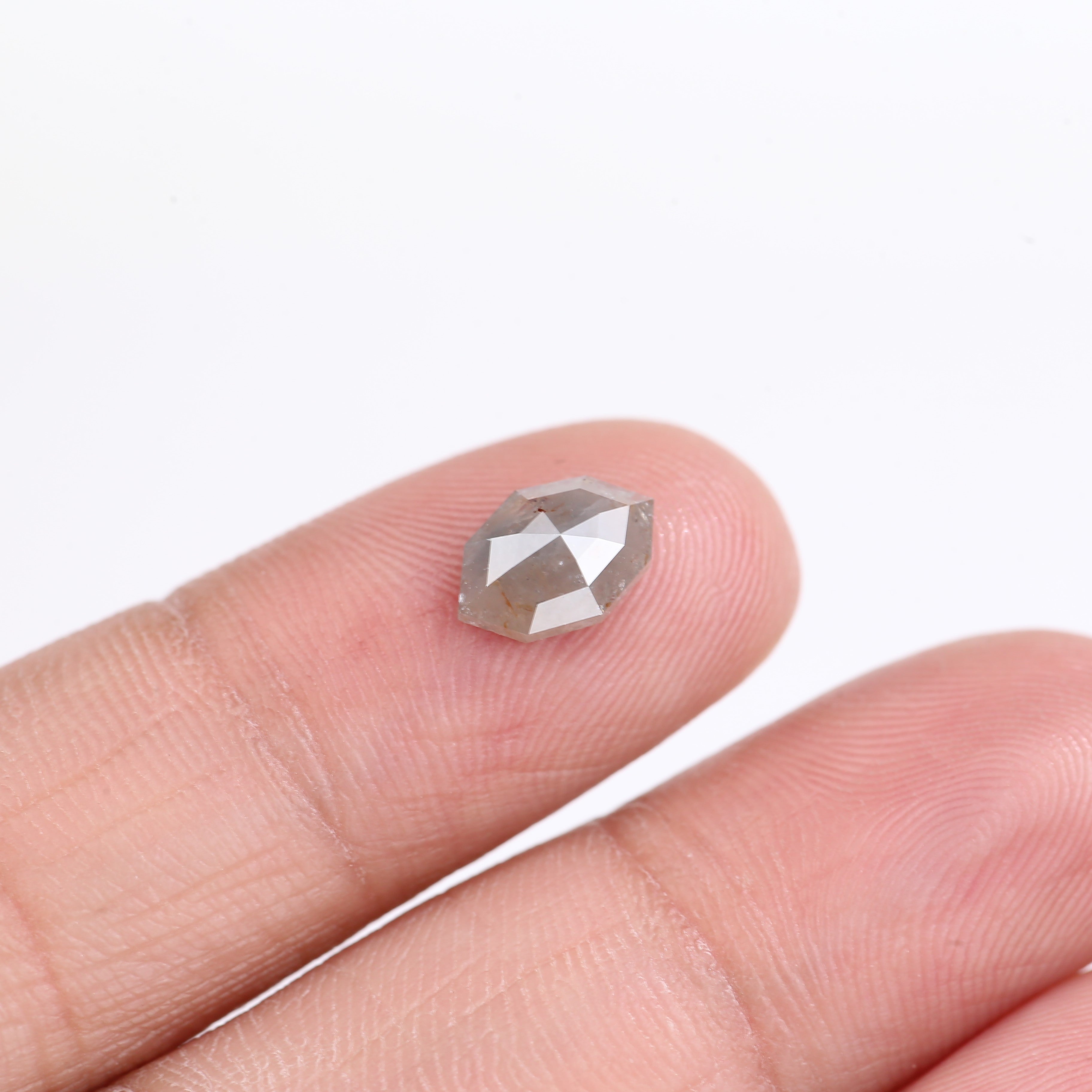 1.16 Carat Natural Gray Marquise Cut Salt And Pepper Diamond 8.97 MM