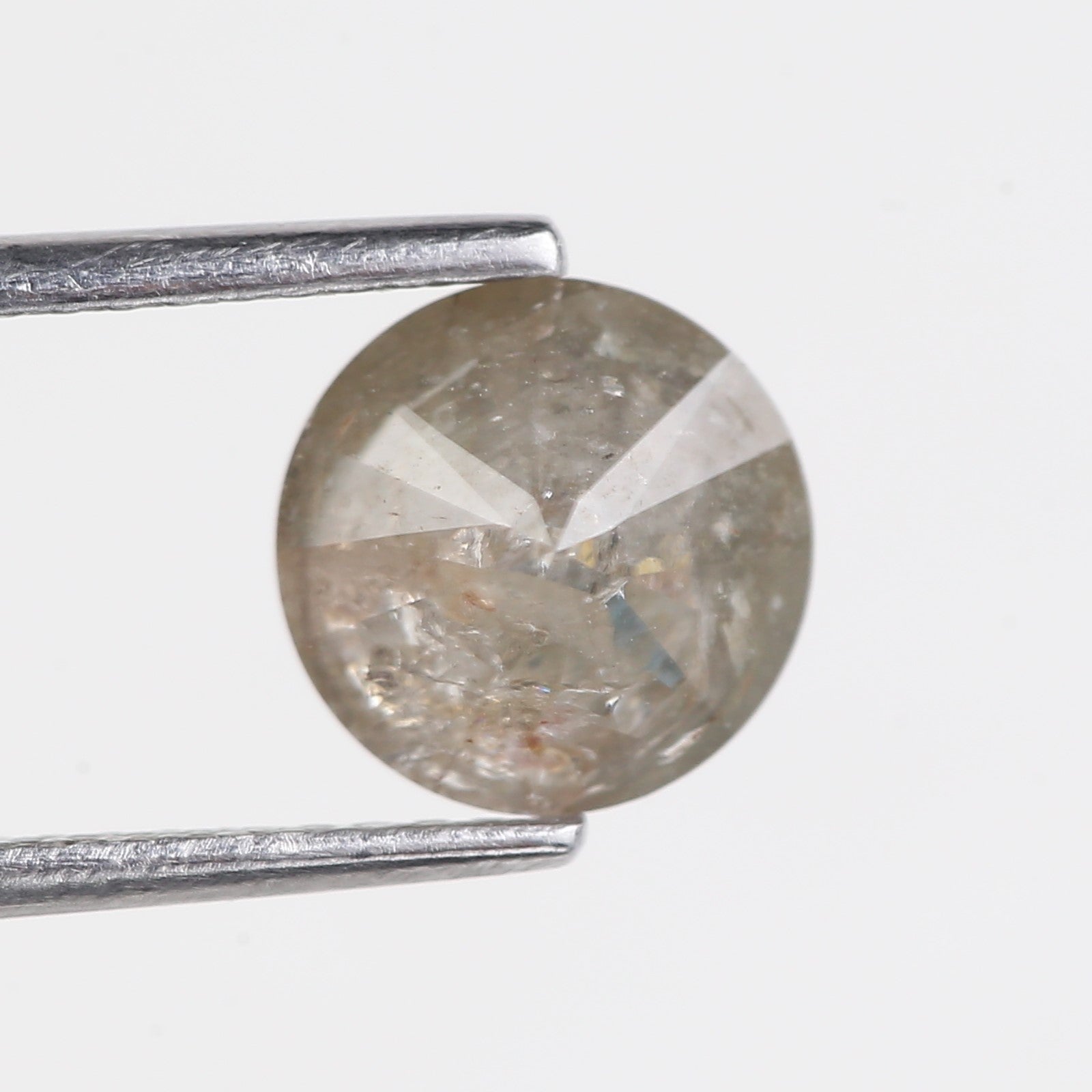 1.88 Carat Natural Grey Round Cut Salt and Pepper Diamond 7.5 MM