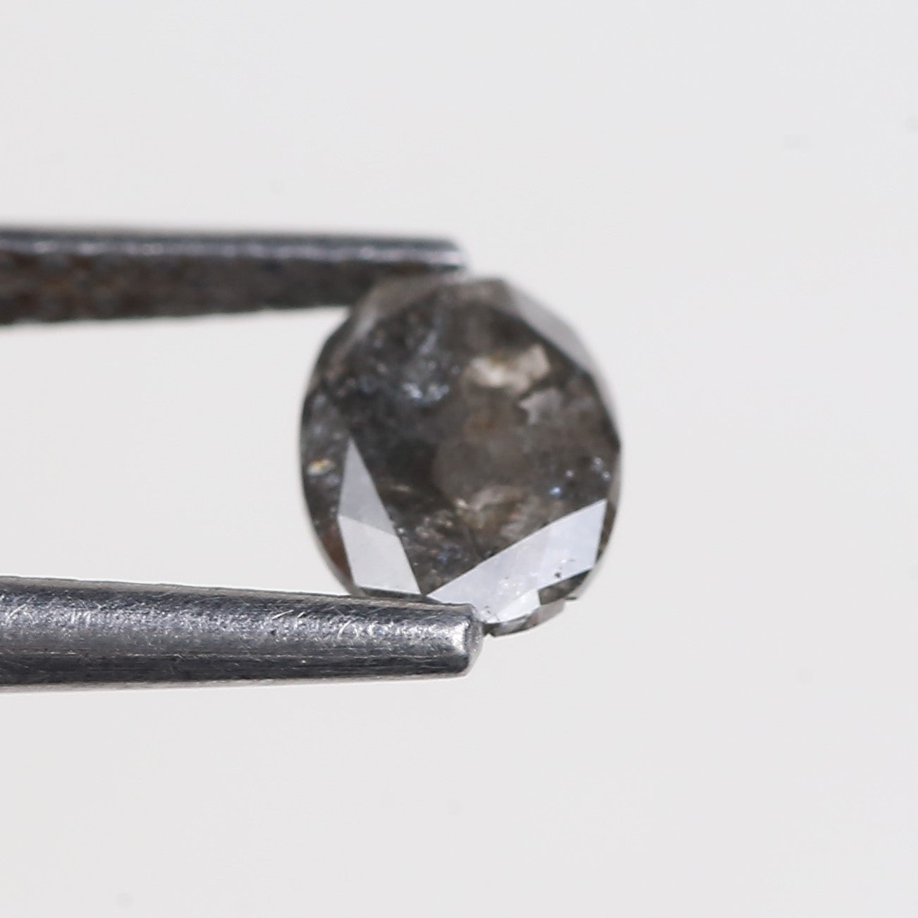 0.67 Carat Natural Grey Oval Salt and Pepper Diamond 6.59 MM