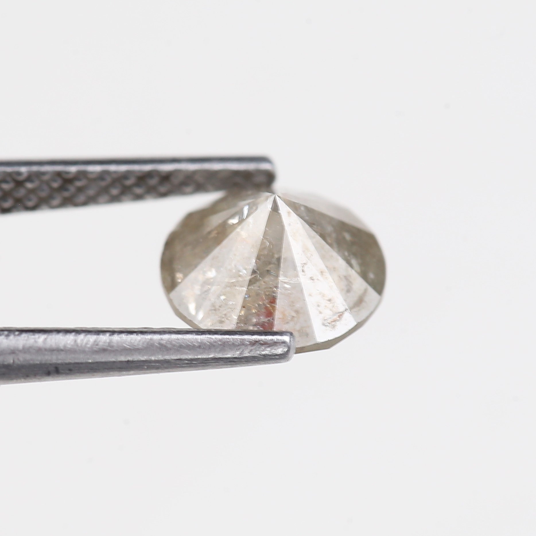 1.88 Carat Natural Grey Round Cut Salt and Pepper Diamond 7.5 MM