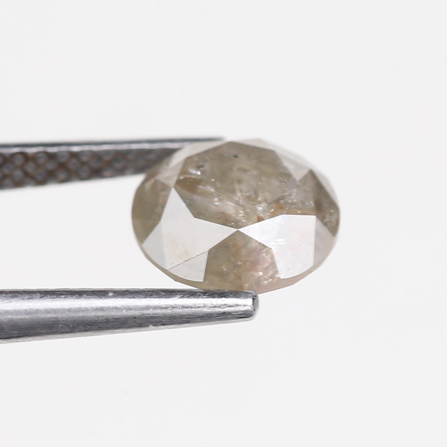 1.88 Carat Natural Grey Round Cut Salt and Pepper Diamond 7.5 MM
