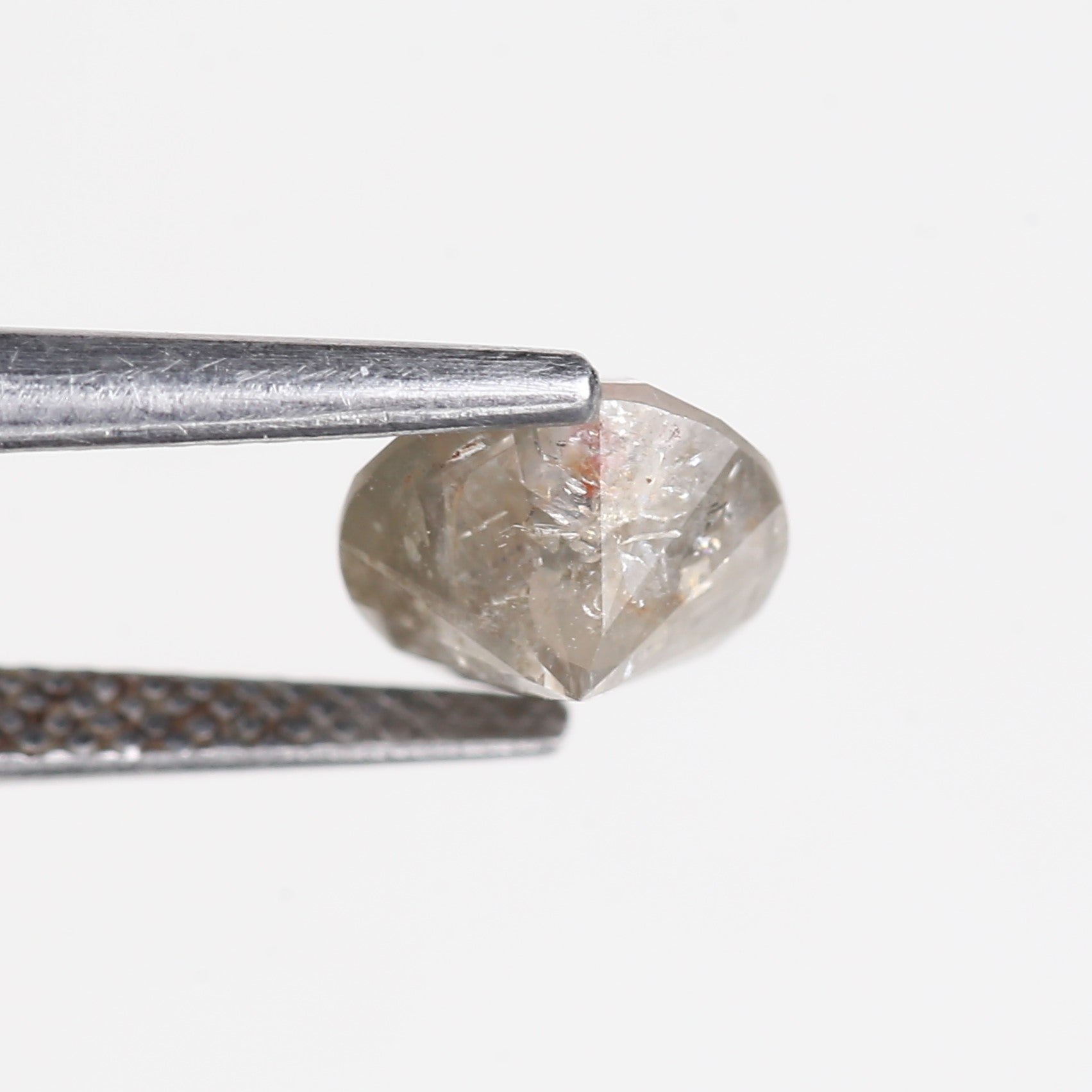 1.88 Carat Natural Grey Round Cut Salt and Pepper Diamond 7.5 MM