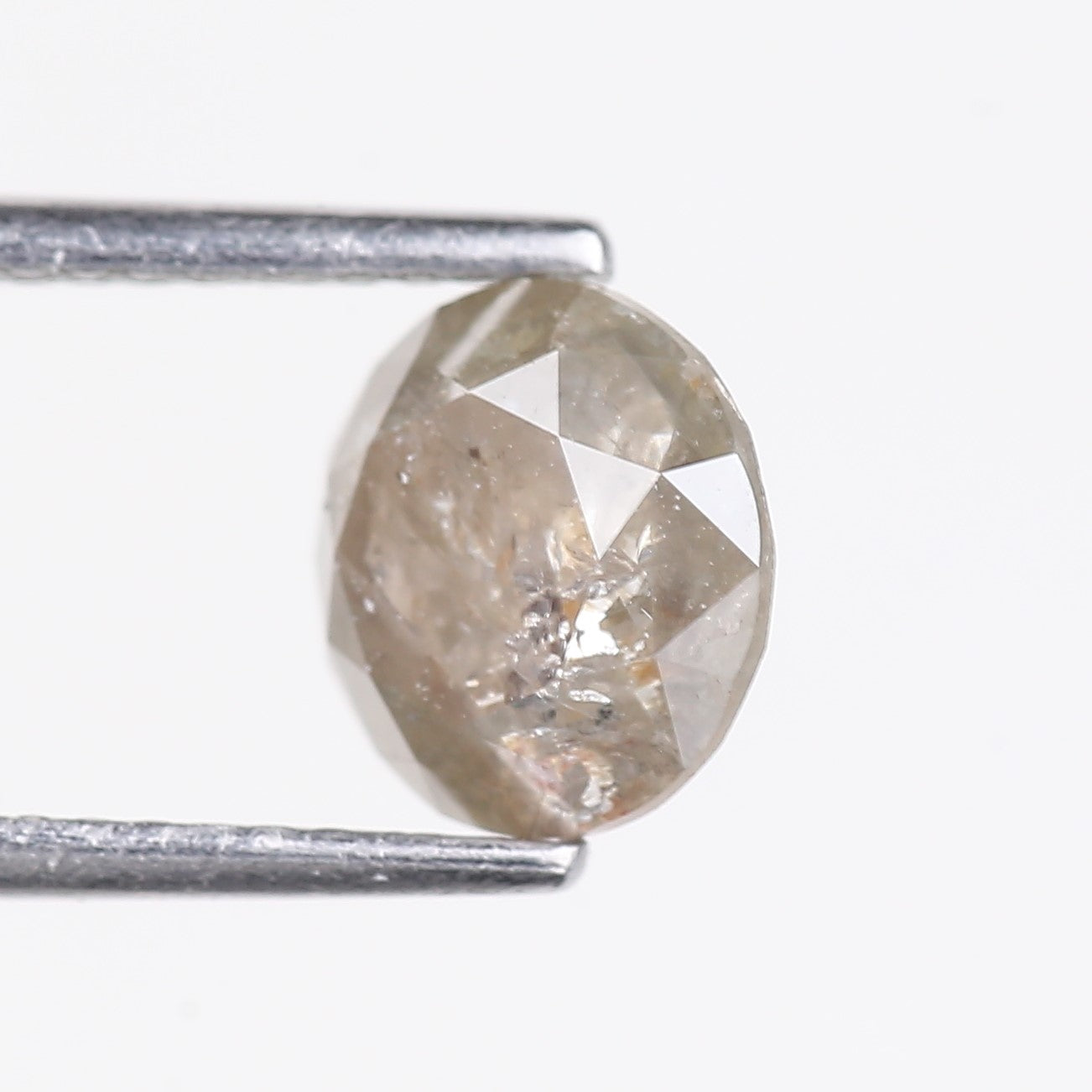 1.88 Carat Natural Grey Round Cut Salt and Pepper Diamond 7.5 MM