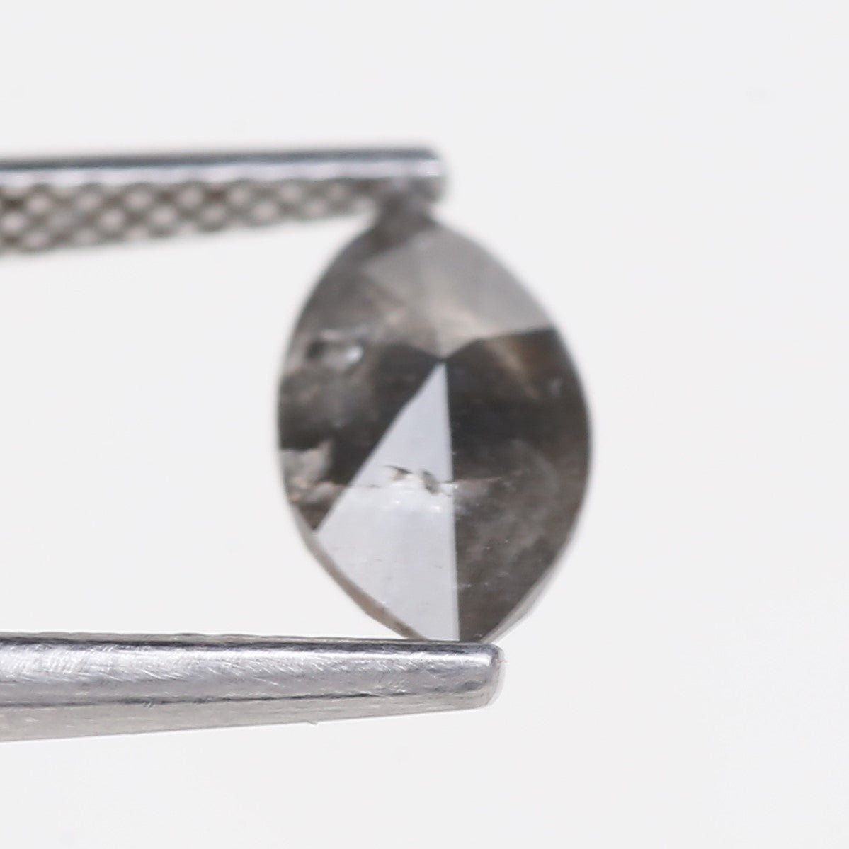 0.89 Carat Natural Marquise Cut Grey Salt and Pepper Diamond 9.99 MM