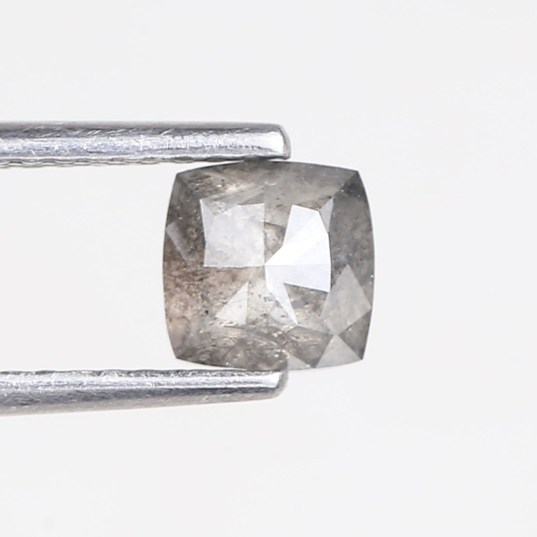0.95 Carat Double Cut Cushion Salt and Pepper Diamond 5.20 MM
