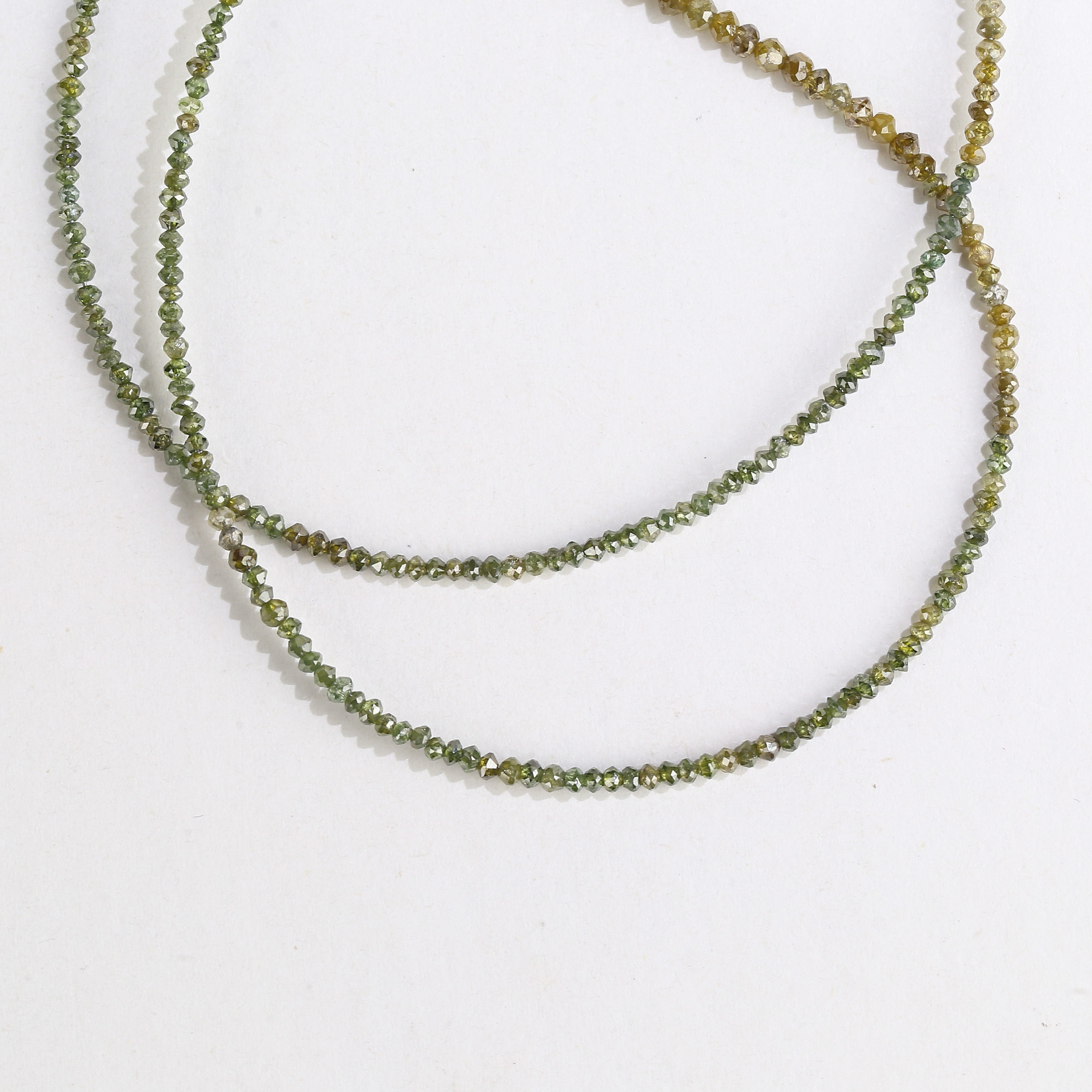 15 Carat Natural Yellowish White Green Multi Color Diamond Beads 1.30 - 2 MM