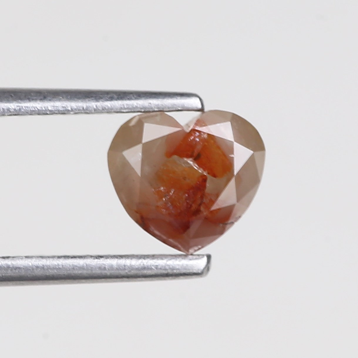 0.75 Carat Natural Heart Red Salt and Pepper Diamond 5.70 MM
