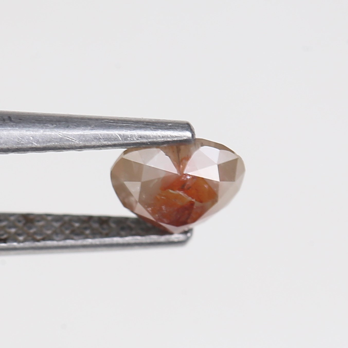 0.75 Carat Natural Heart Red Salt and Pepper Diamond 5.70 MM