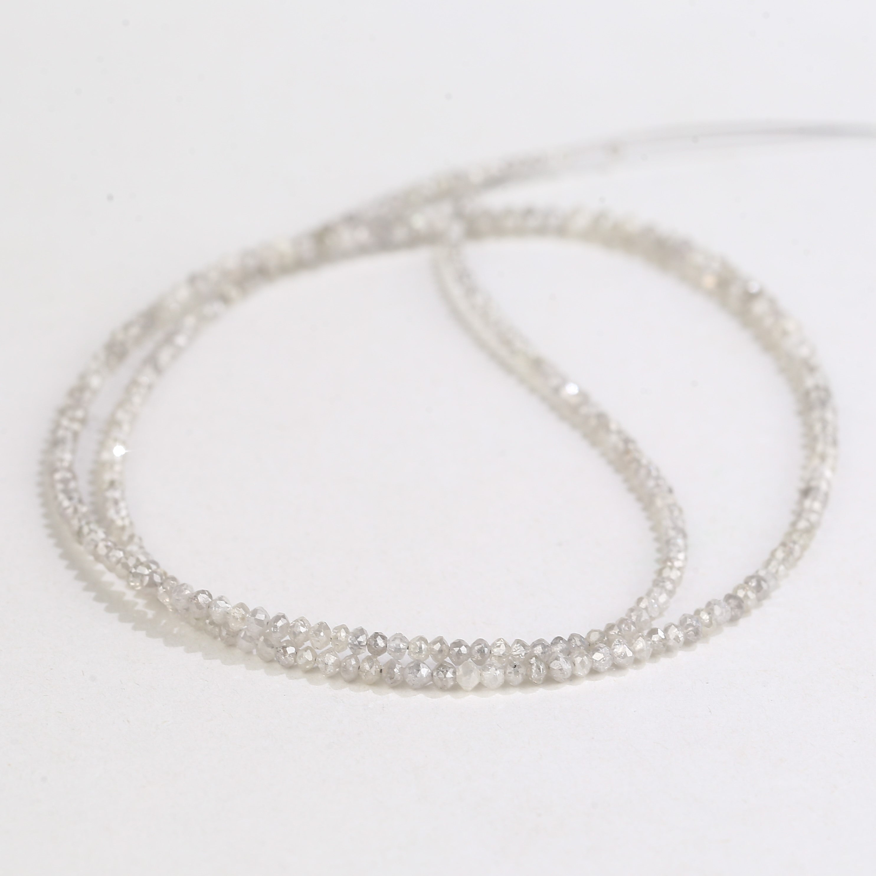 15 Carat Natural Snow White Salt and Pepper Diamond Beads Balls Cut 1.5-2 MM