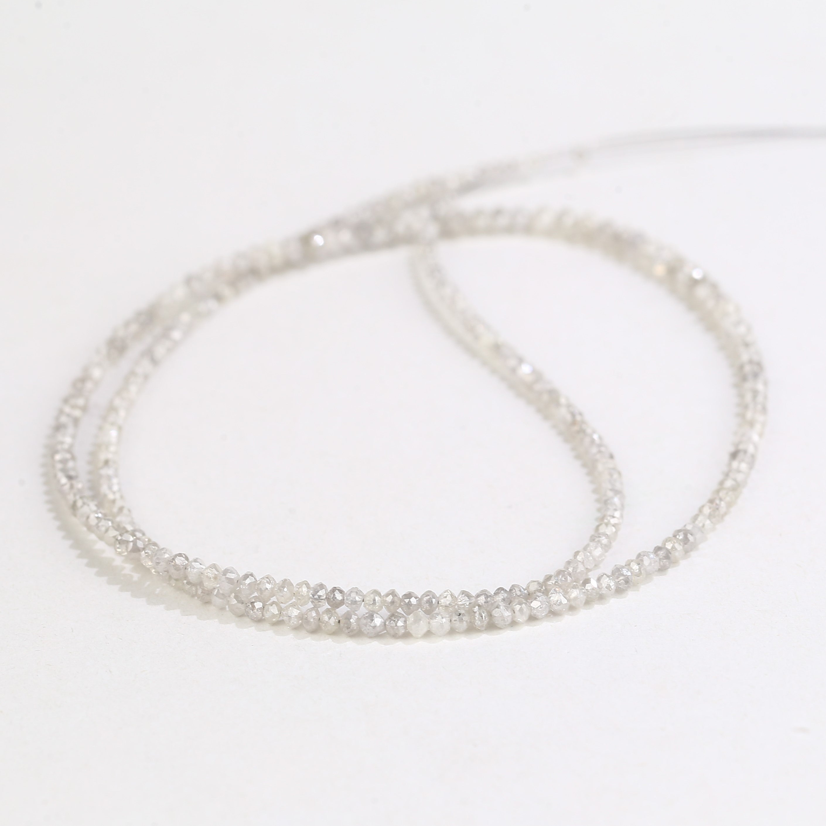 15 Carat Natural Snow White Salt and Pepper Diamond Beads Balls Cut 1.5-2 MM