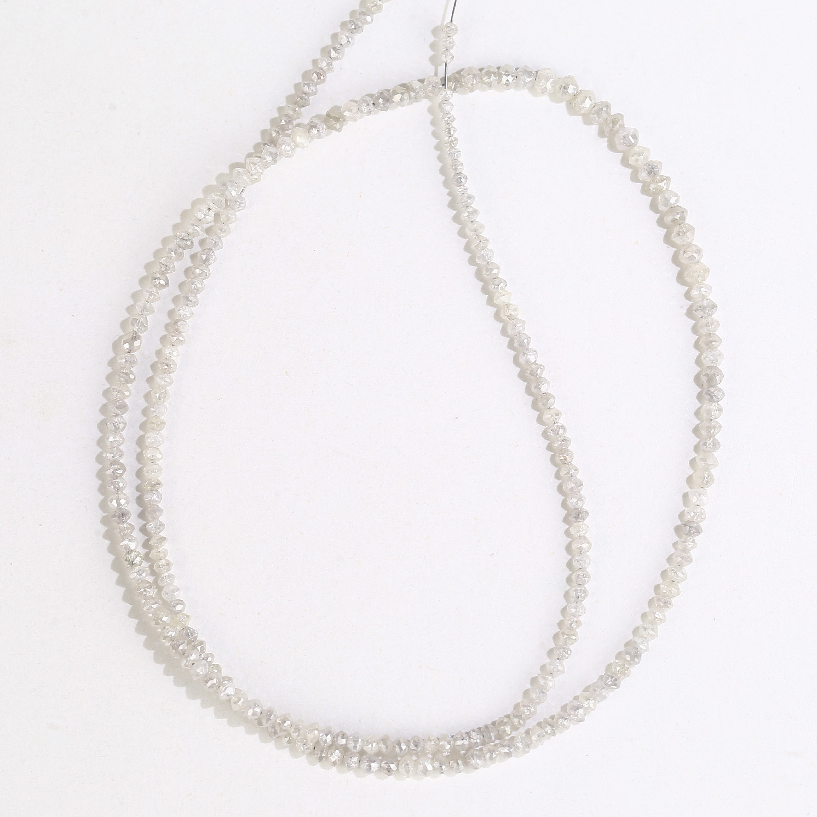 15 Carat Natural Snow White Salt and Pepper Diamond Beads Balls Cut 1.5-2 MM