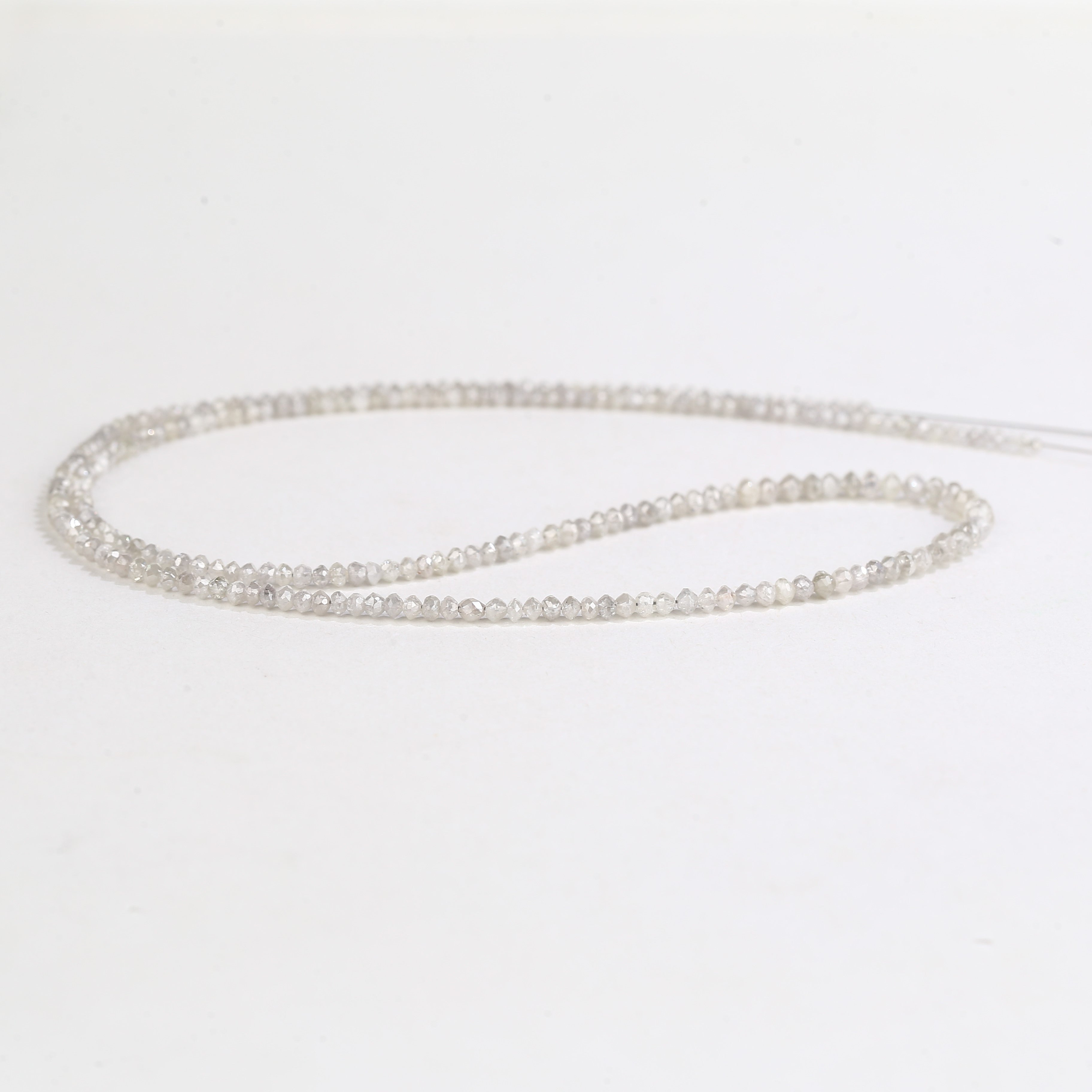 15 Carat Natural Snow White Salt and Pepper Diamond Beads Balls Cut 1.5-2 MM