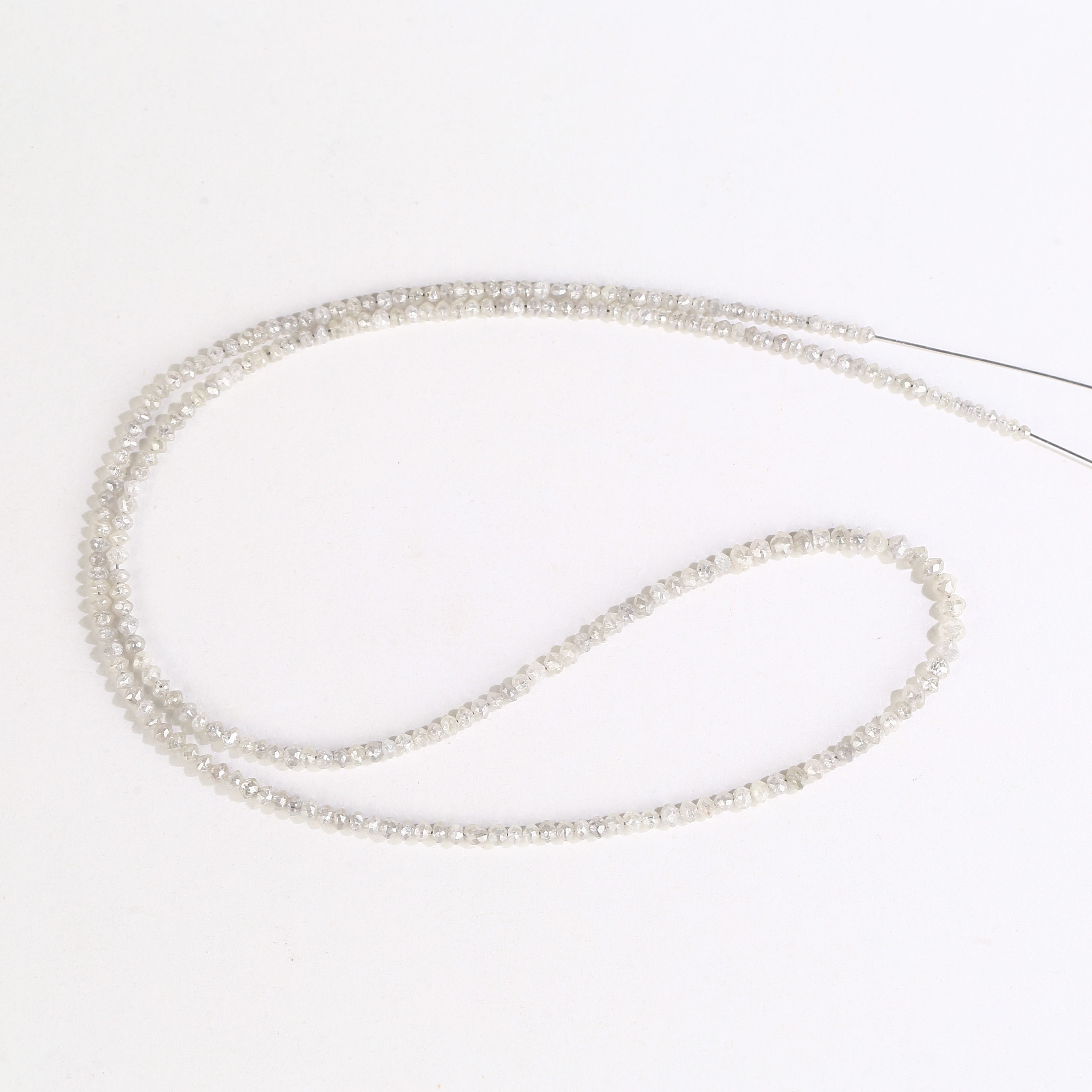 15 Carat Natural Snow White Salt and Pepper Diamond Beads Balls Cut 1.5-2 MM