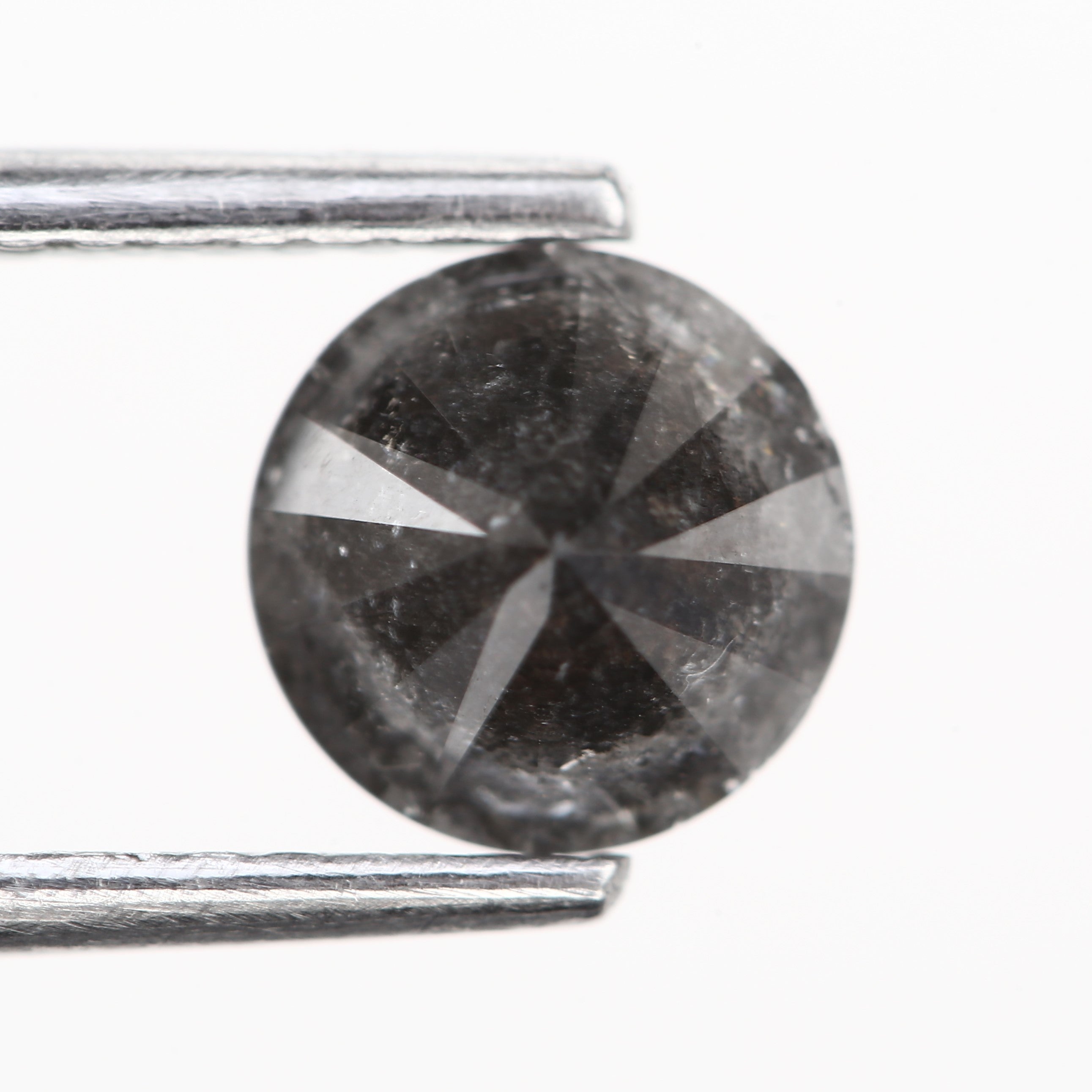 1 Ct Fancy Black Round Salt & Pepper Diamond 6 MM