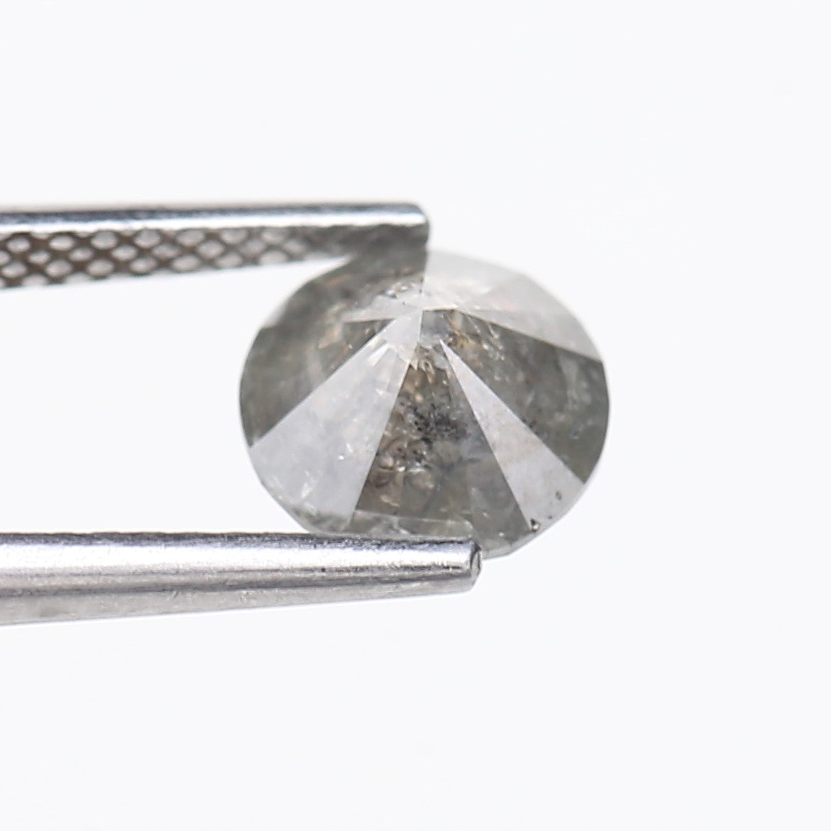 1.52 Carat Natural Round Grey Salt and Pepper Diamond 6.91 MM