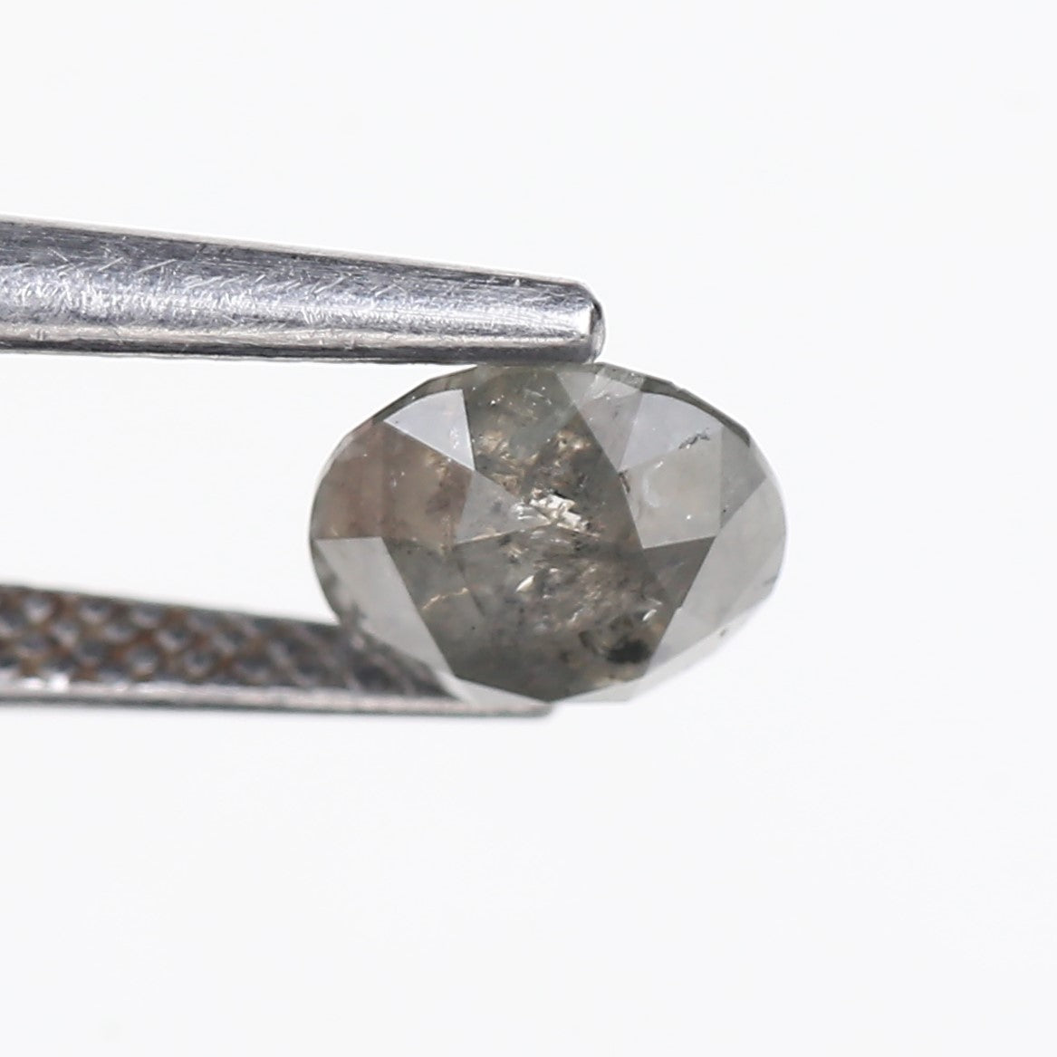 1.52 Carat Natural Round Grey Salt and Pepper Diamond 6.91 MM