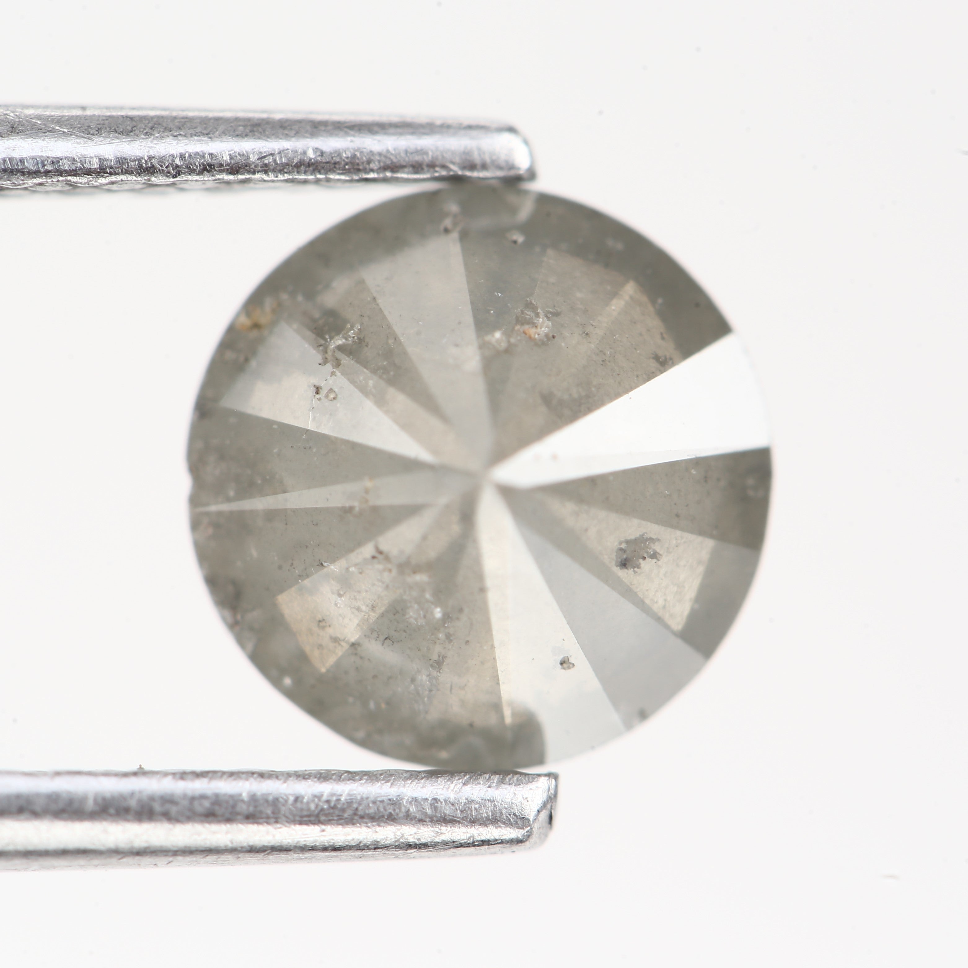 1.03ct Natural Celestial Stormy Gray Salt and Pepper Diamond 6.4 MM