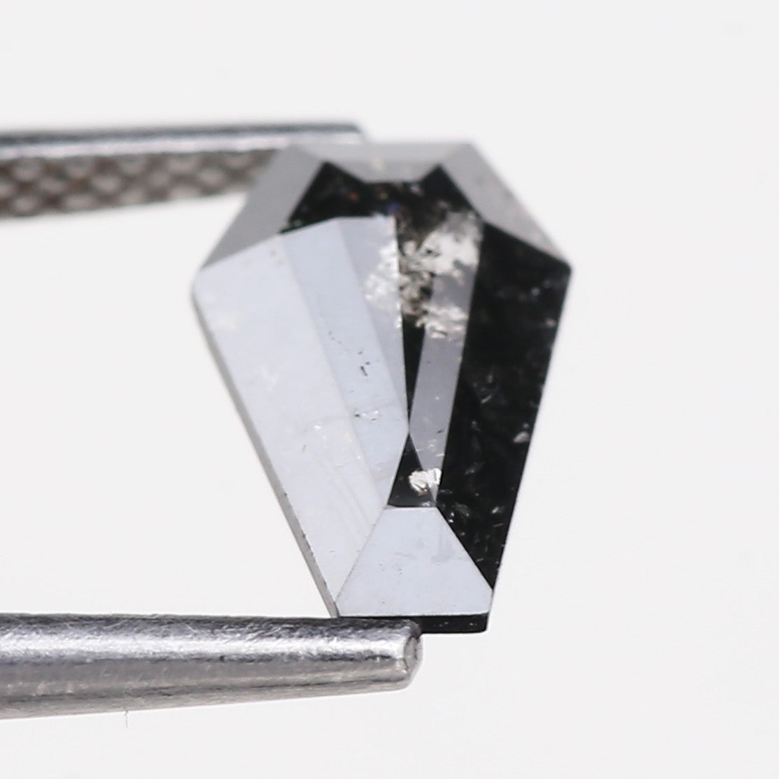 0.78 Carat Coffin Cut Salt and Pepper Diamond 9 MM