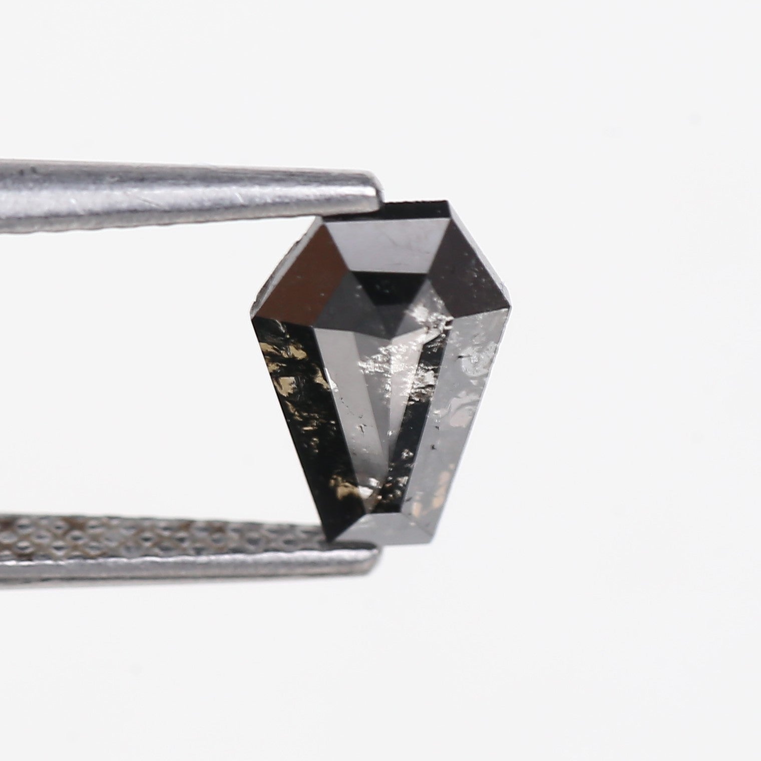 0.78 Carat Coffin Cut Salt and Pepper Diamond 9 MM