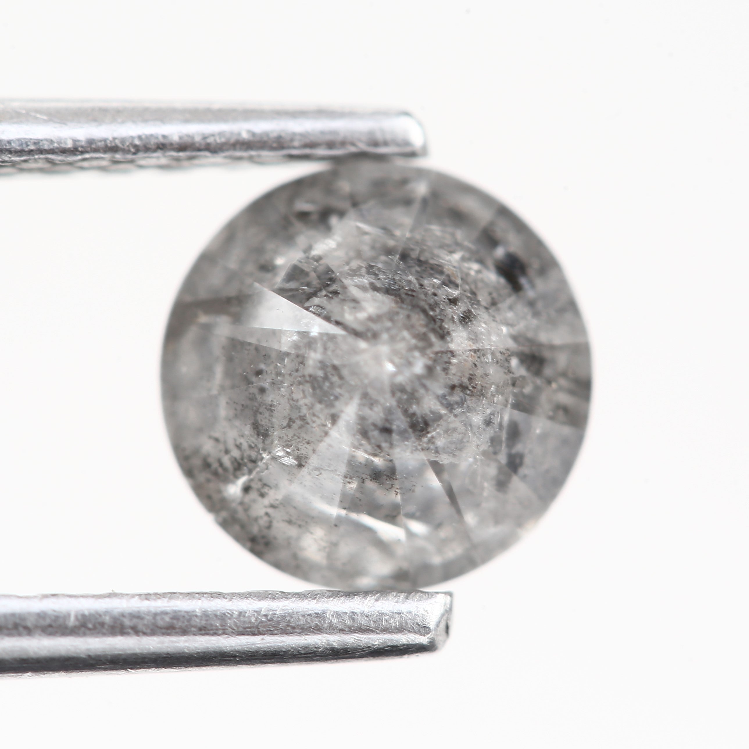 0.98ct Natural Celestial Gray Salt and Pepper Diamond 5.85 MM