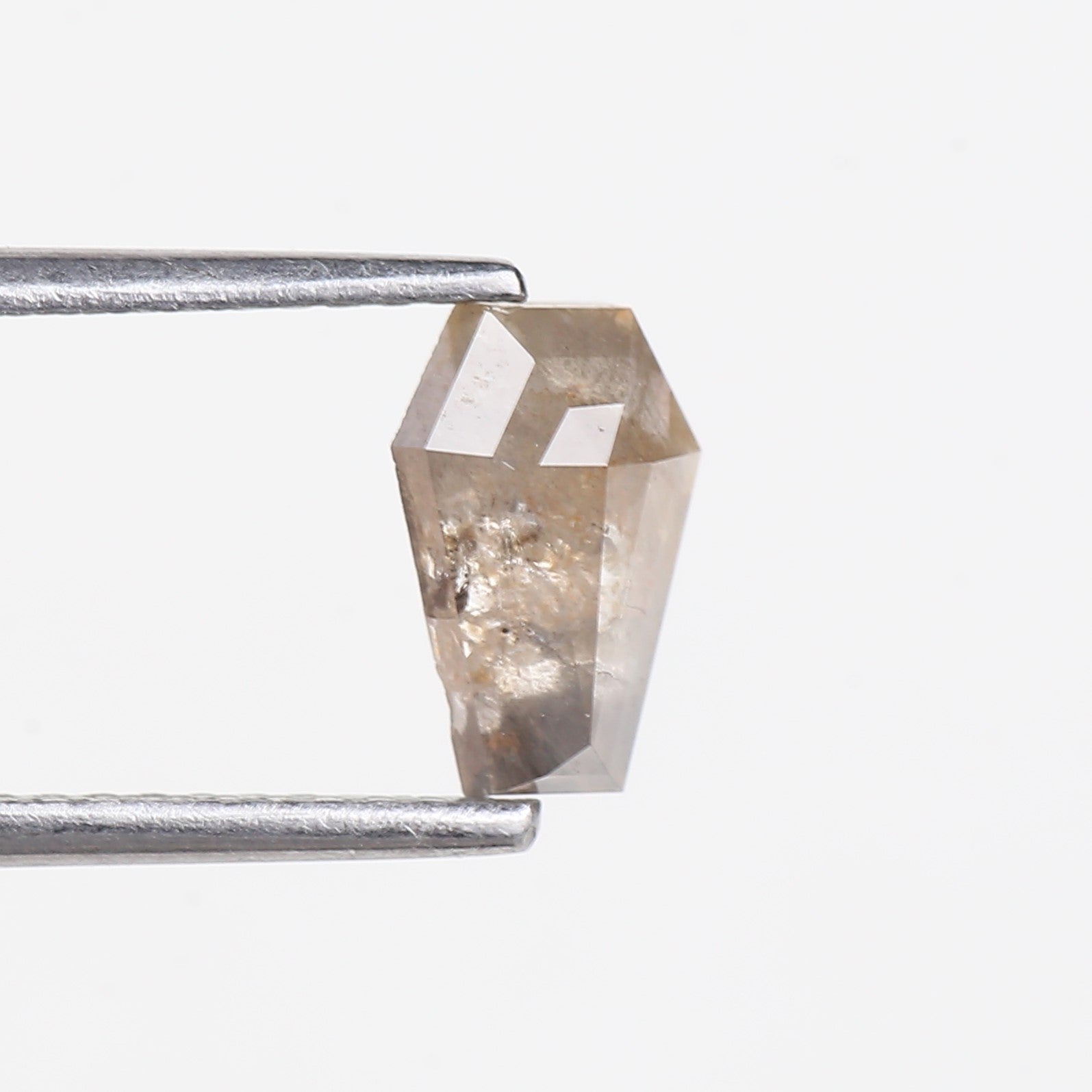 0.91 Carat Natural Coffin Salt and Pepper Diamond 7.90 MM