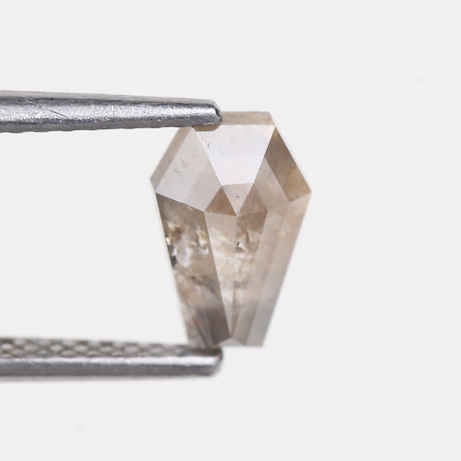 0.91 Carat Natural Coffin Salt and Pepper Diamond 7.90 MM