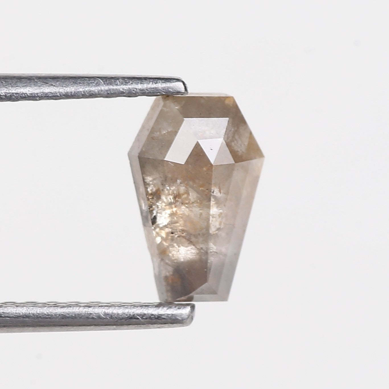 0.91 Carat Natural Coffin Salt and Pepper Diamond 7.90 MM