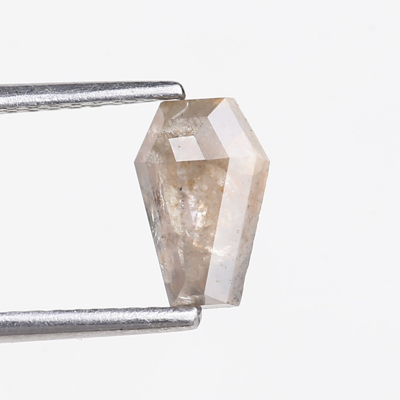 0.91 Carat Natural Coffin Salt and Pepper Diamond 7.90 MM