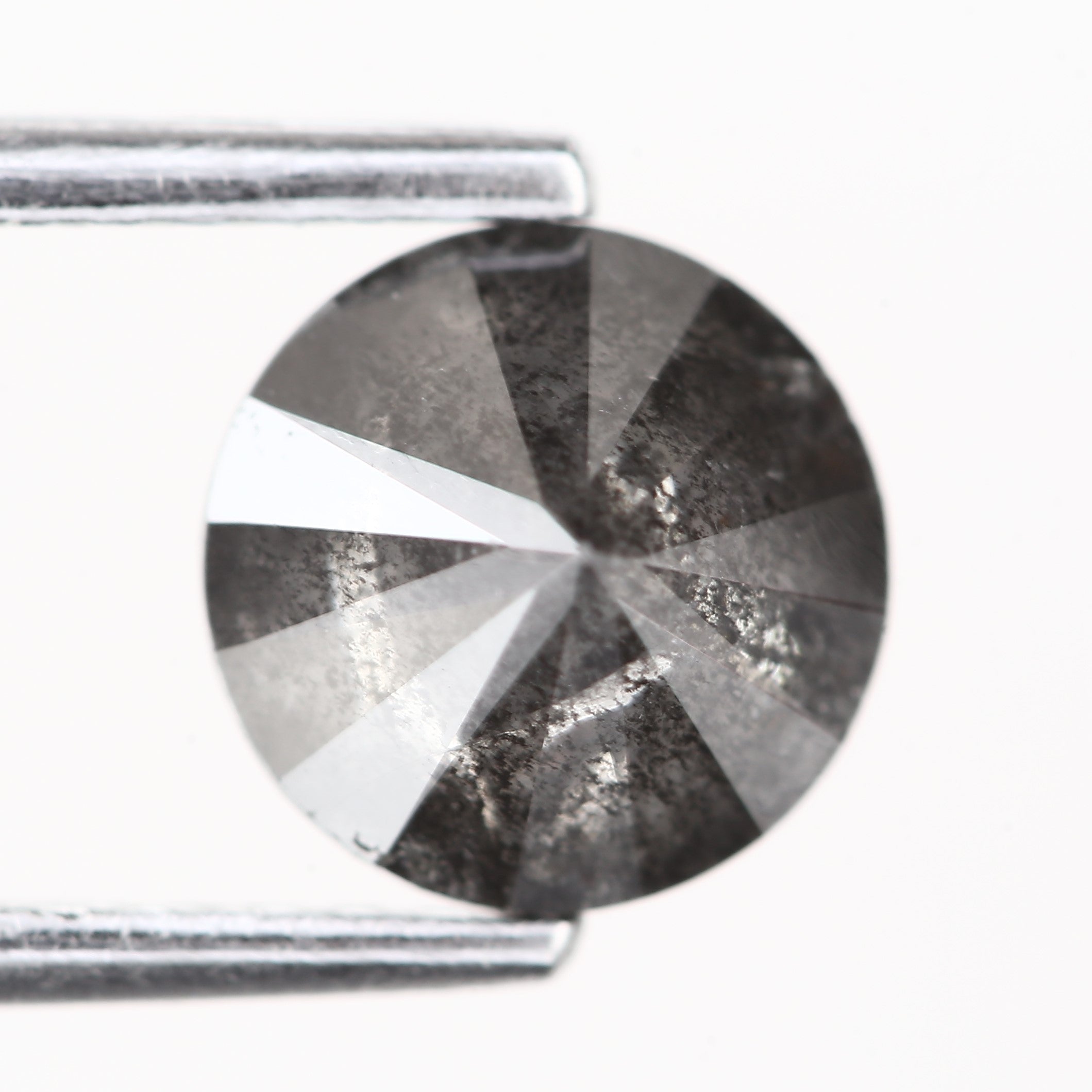 1.30ct Natural Round Shape Black Salt and Pepper Diamond 6.6 MM
