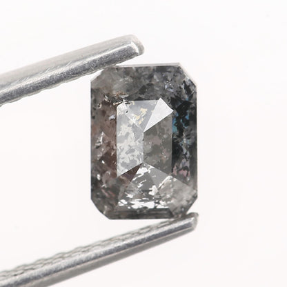 0.61 Carat 6.14 MM Natural Gray Emerald Salt and Pepper Diamond - Blackdiamond