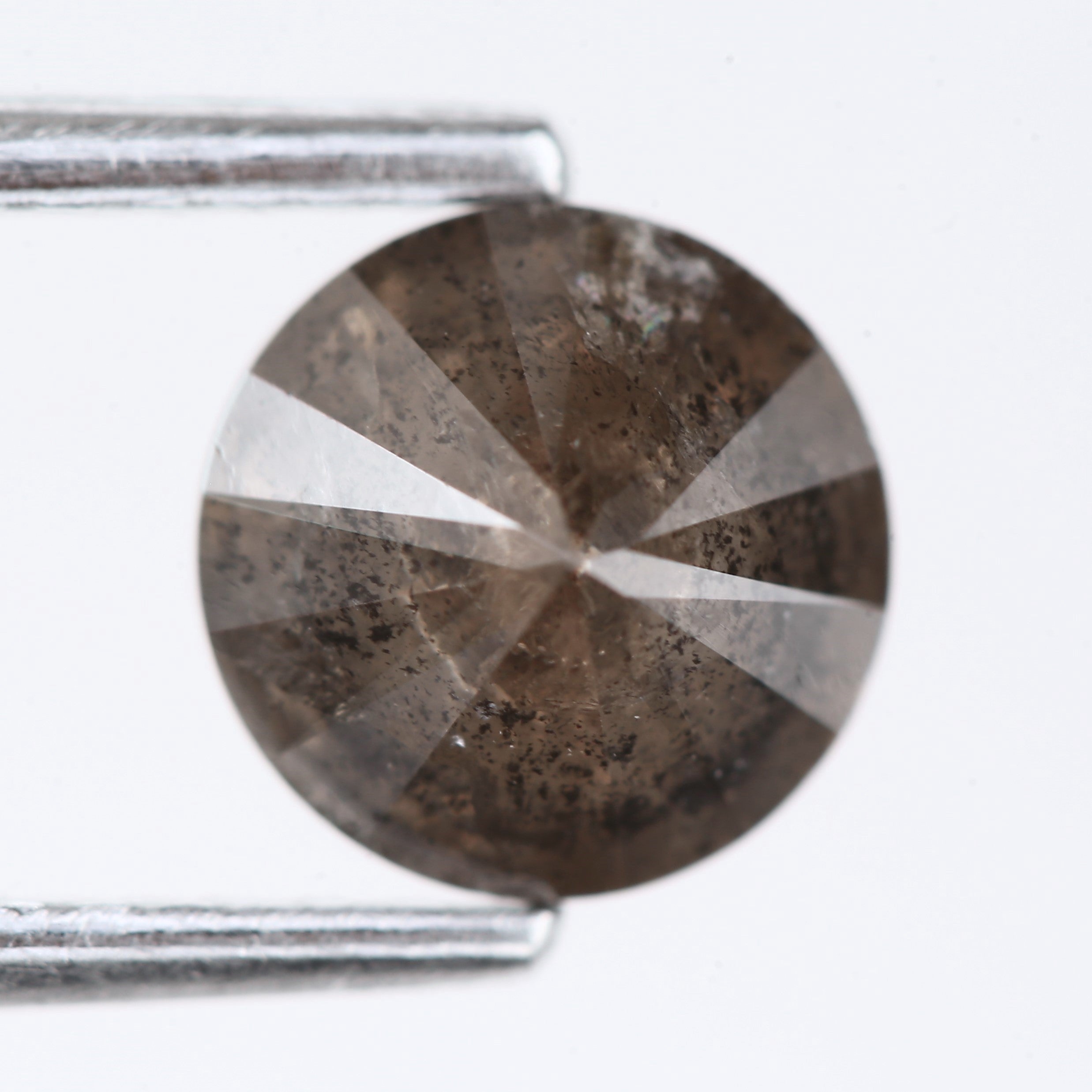 1.16 Carat Natural Stormy Gray Salt and Pepper Diamond 6.2 MM