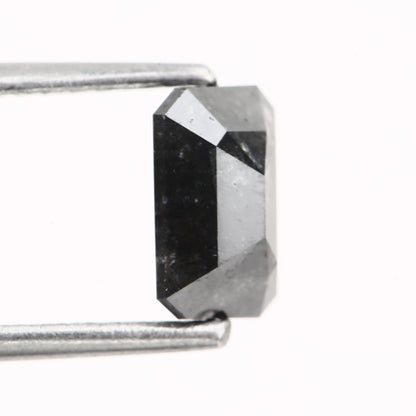 0.81 Carat 6.90 MM Natural Gray Emerald Salt and Pepper Diamond - Blackdiamond