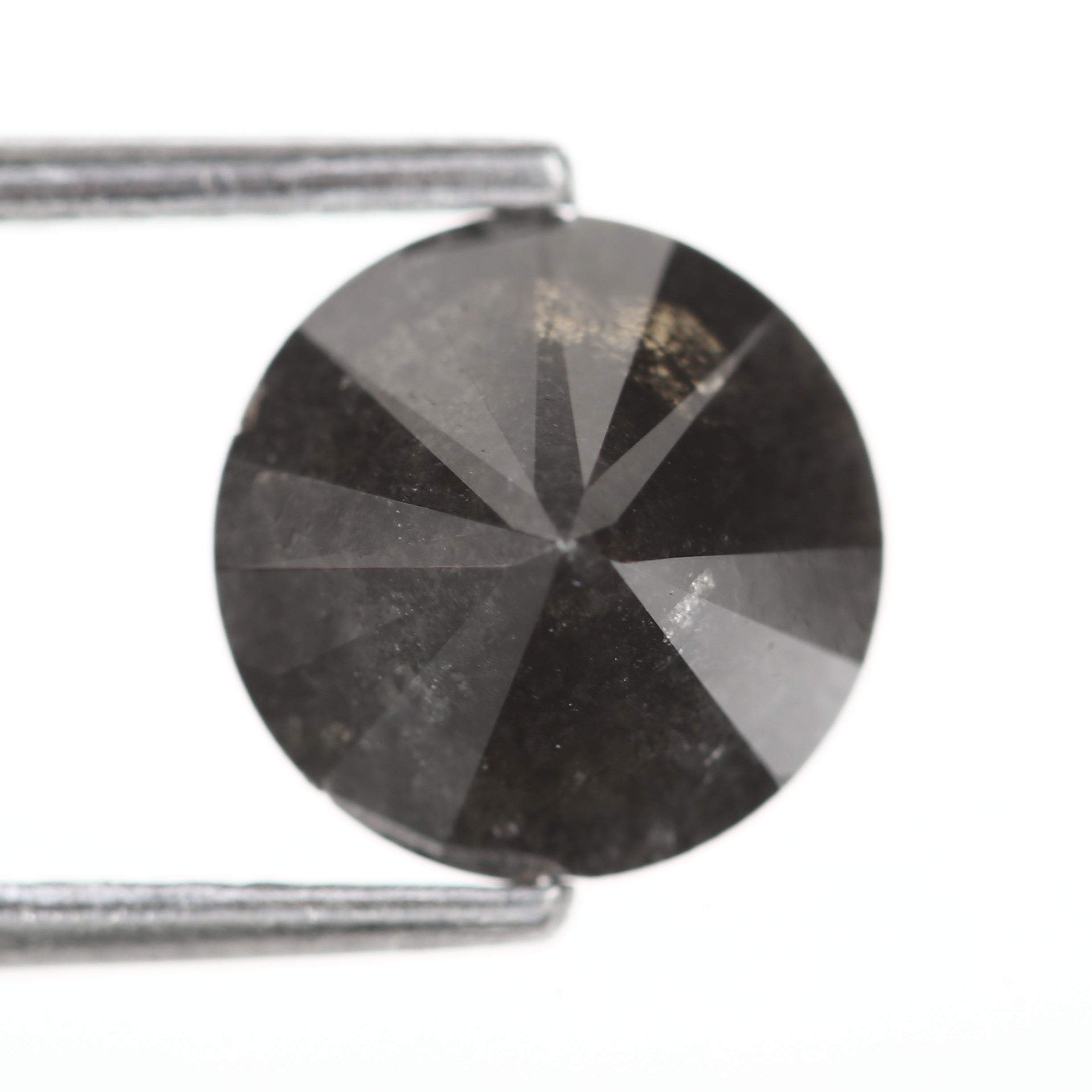 1.29 Carat Fancy Black Round Brilliant Diamond 7.6 MM