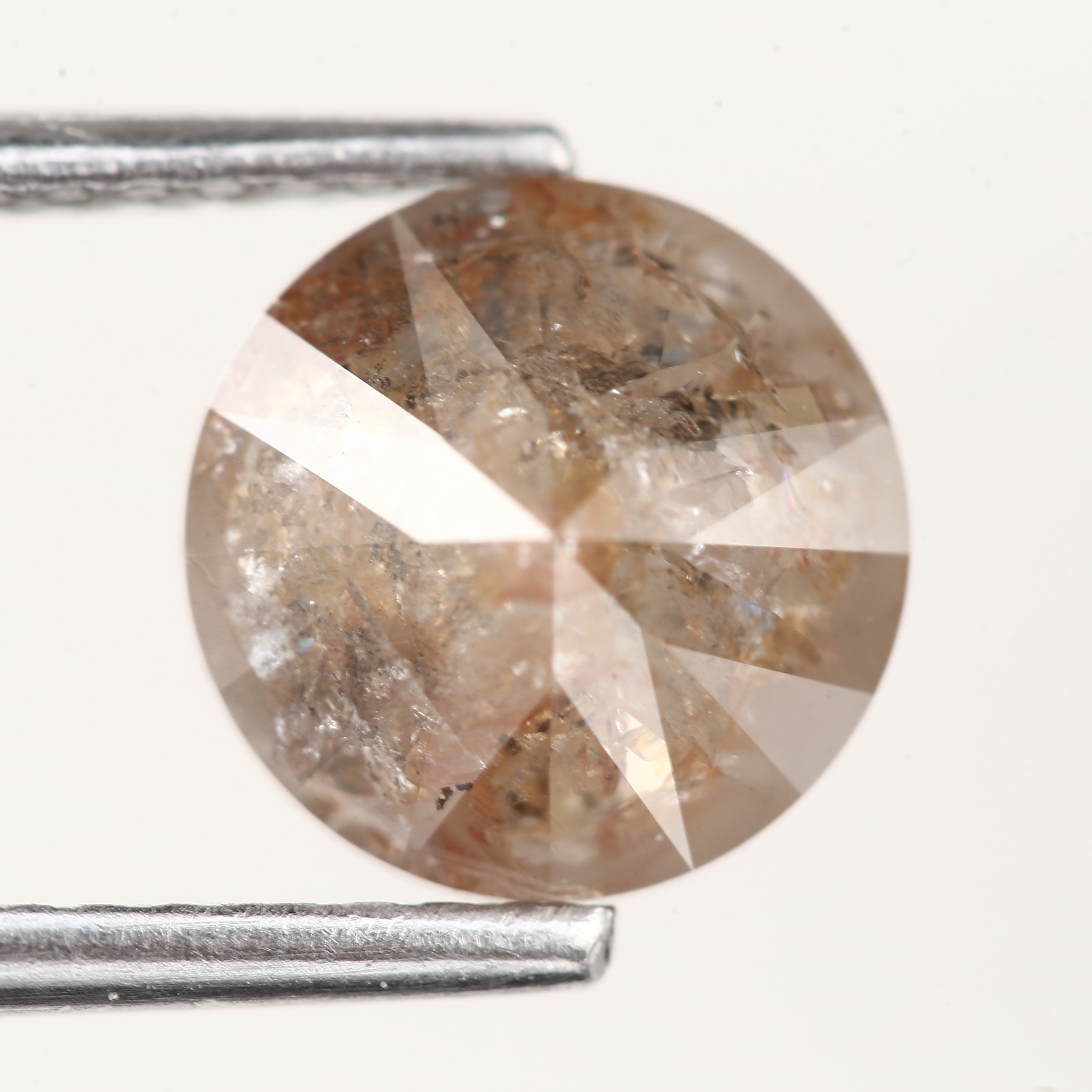 1.88 Carat Rustic Round Shape Salt and Pepper Diamond 7.5 MM