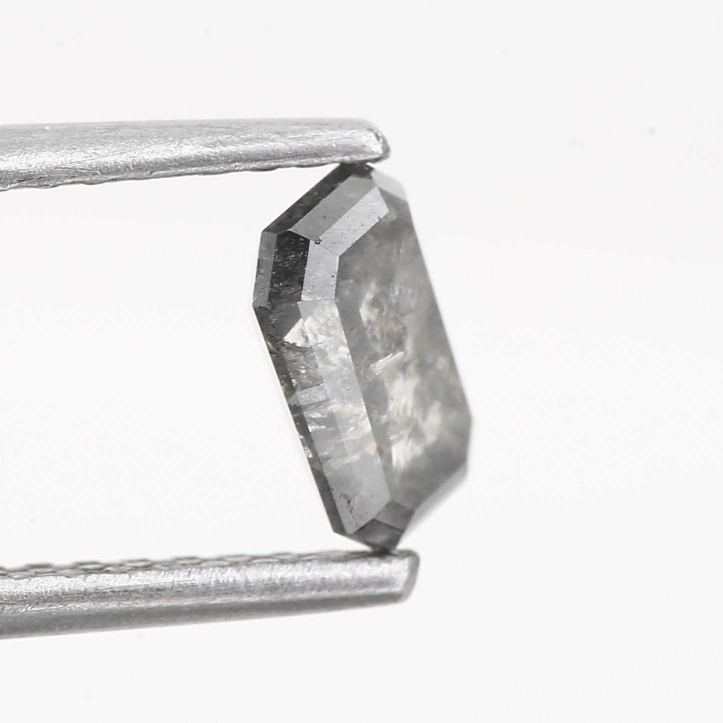 0.61 Carat 5.97 MM Gray Emerald Salt and Pepper Diamond - Blackdiamond