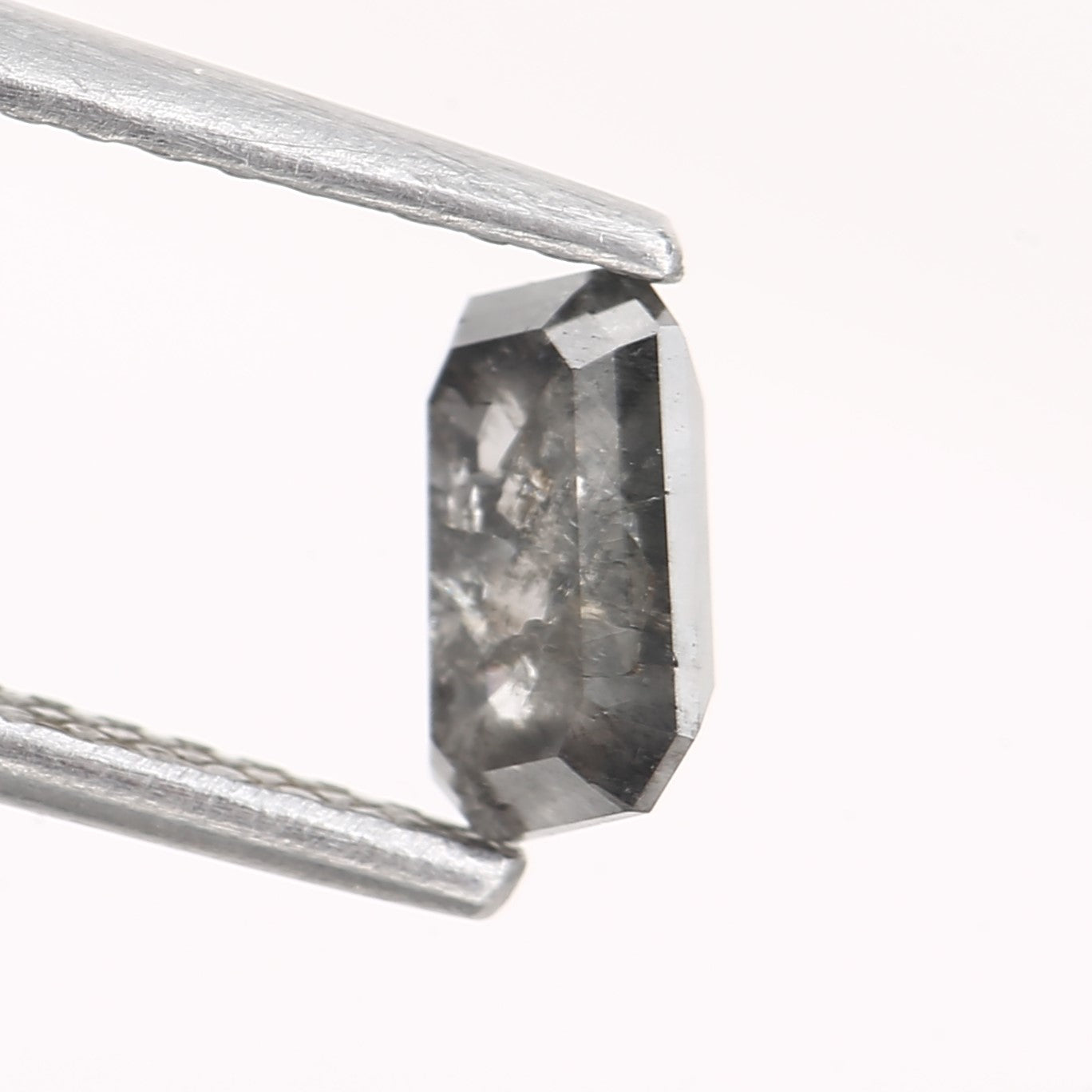 0.61 Carat 5.97 MM Gray Emerald Salt and Pepper Diamond - Blackdiamond