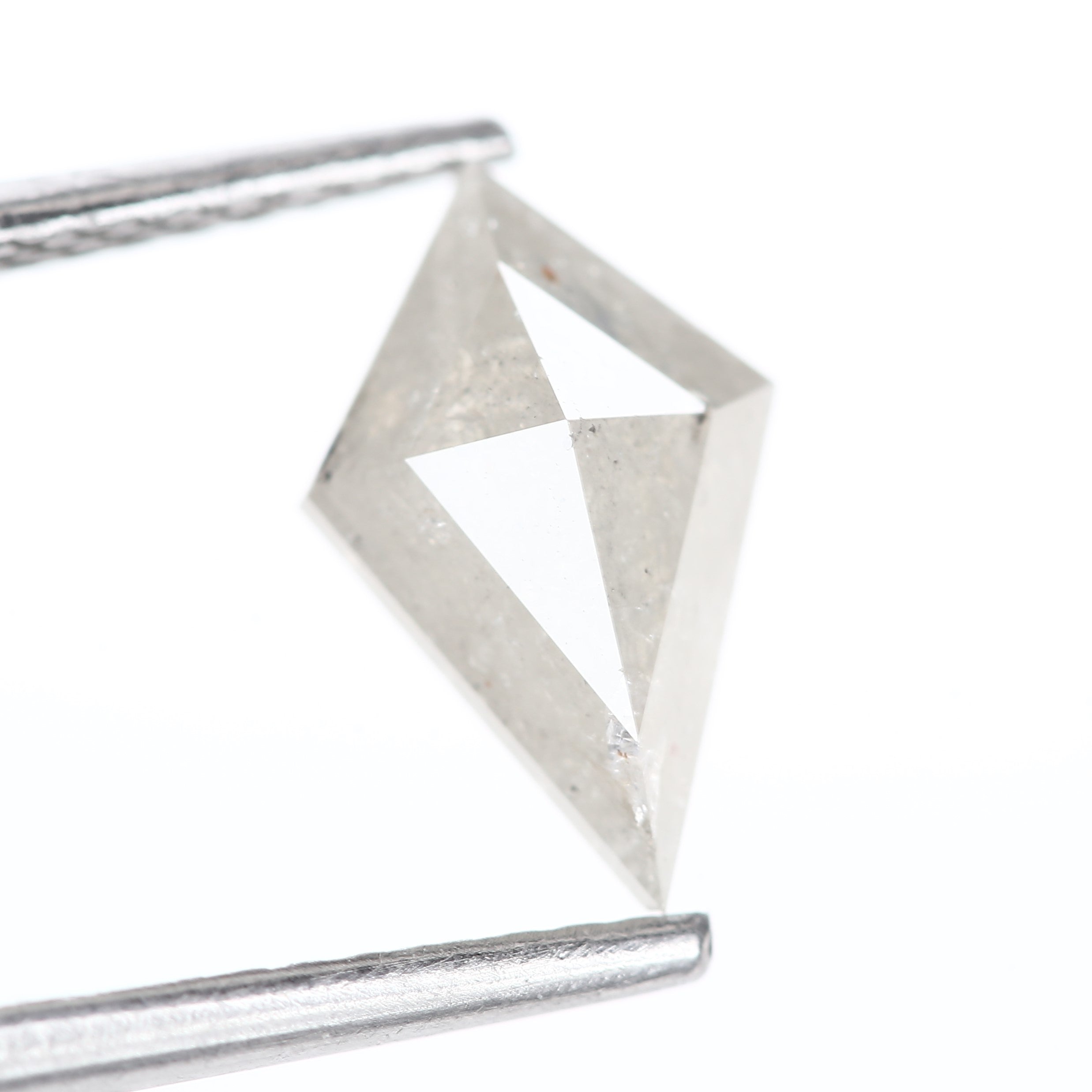 1.36 Carat Icy Gray Kite Natural Diamond 10 MM