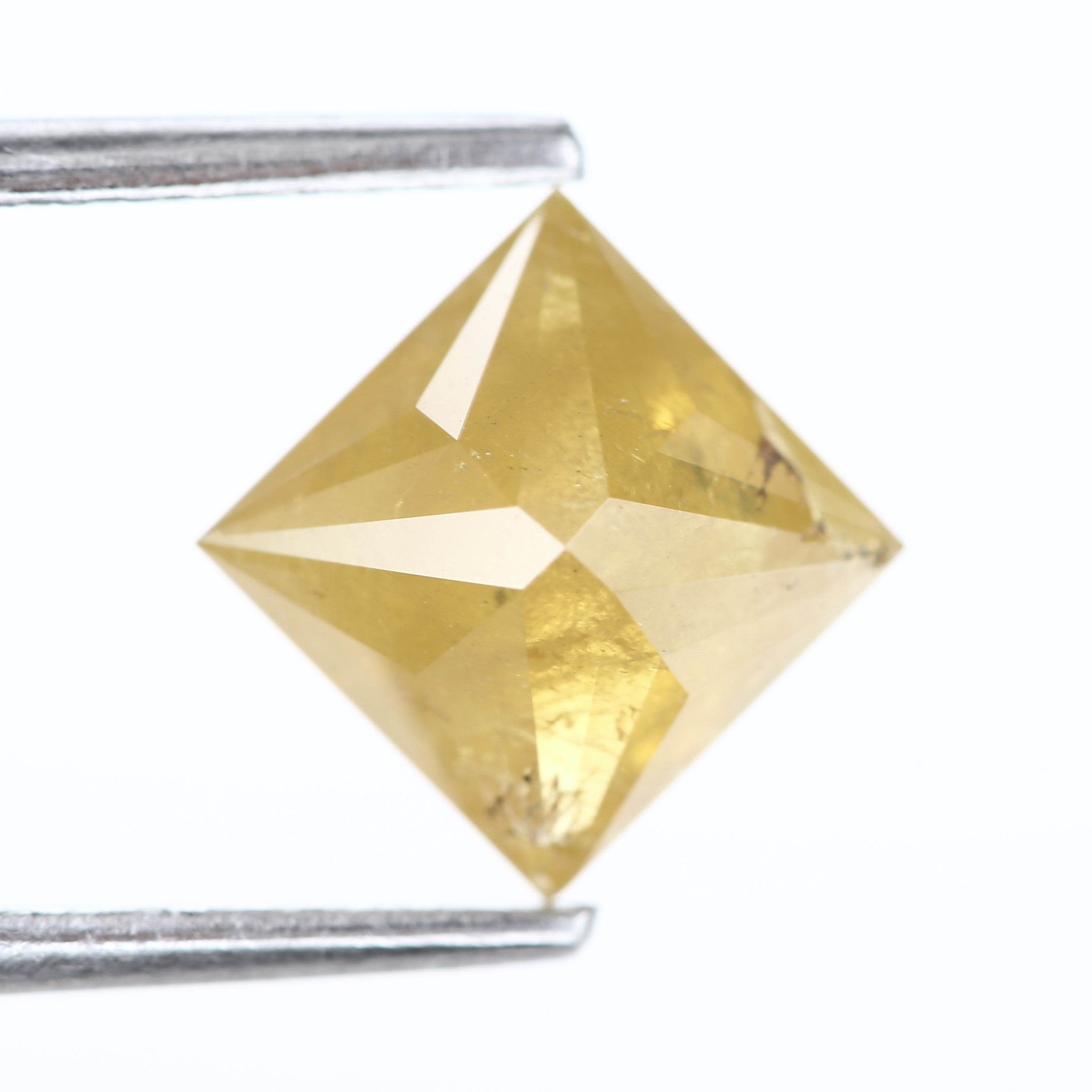 1.31 Carat Natural Princess Cut Fancy Yellow Diamond 6 MM
