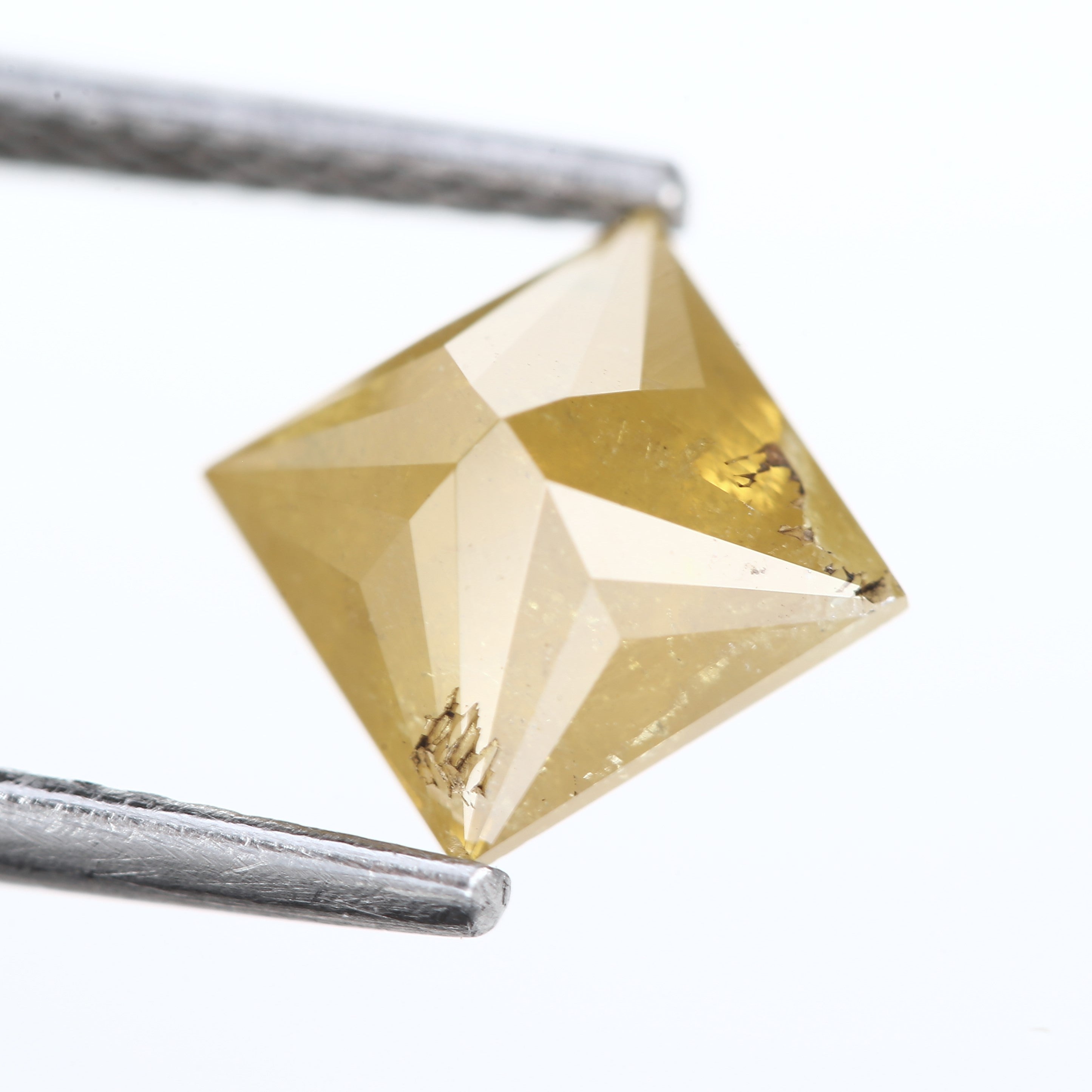 1.31 Carat Natural Princess Cut Fancy Yellow Diamond 6 MM