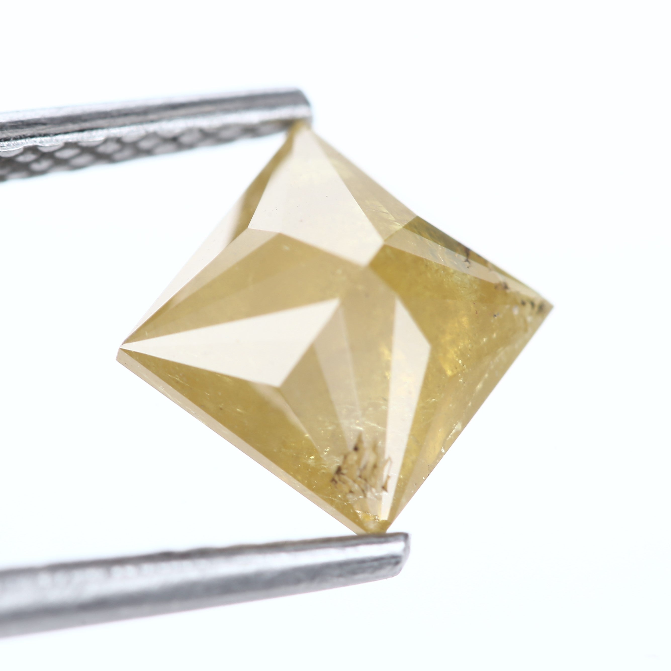 1.31 Carat Natural Princess Cut Fancy Yellow Diamond 6 MM