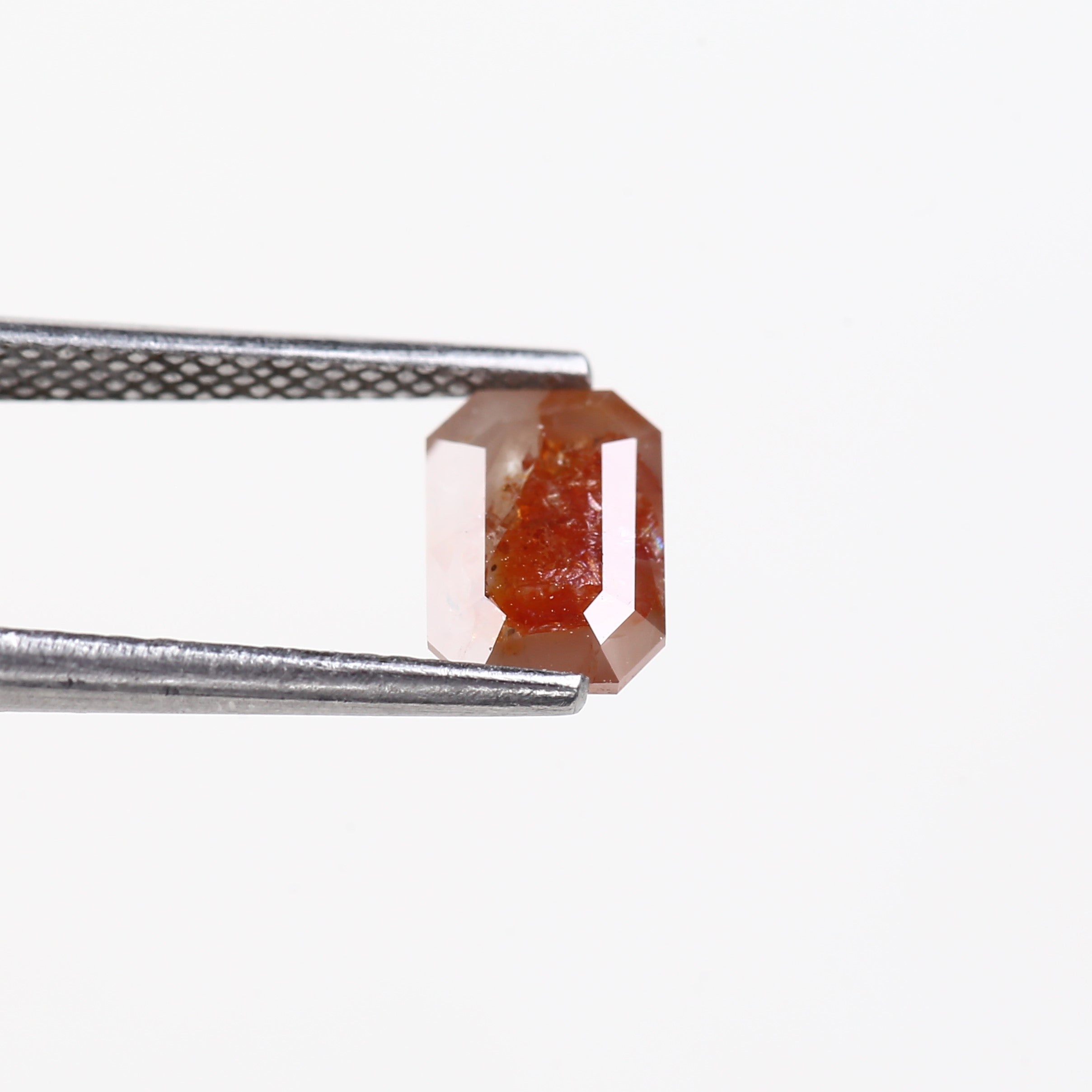 1.14 Carat Emerald Salt and Pepper Red Diamond 7.5 MM