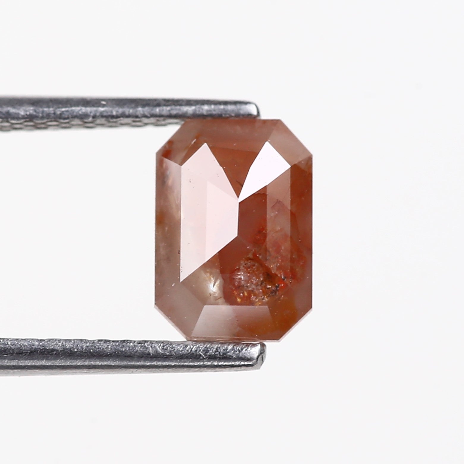 1.14 Carat Emerald Salt and Pepper Red Diamond 7.5 MM