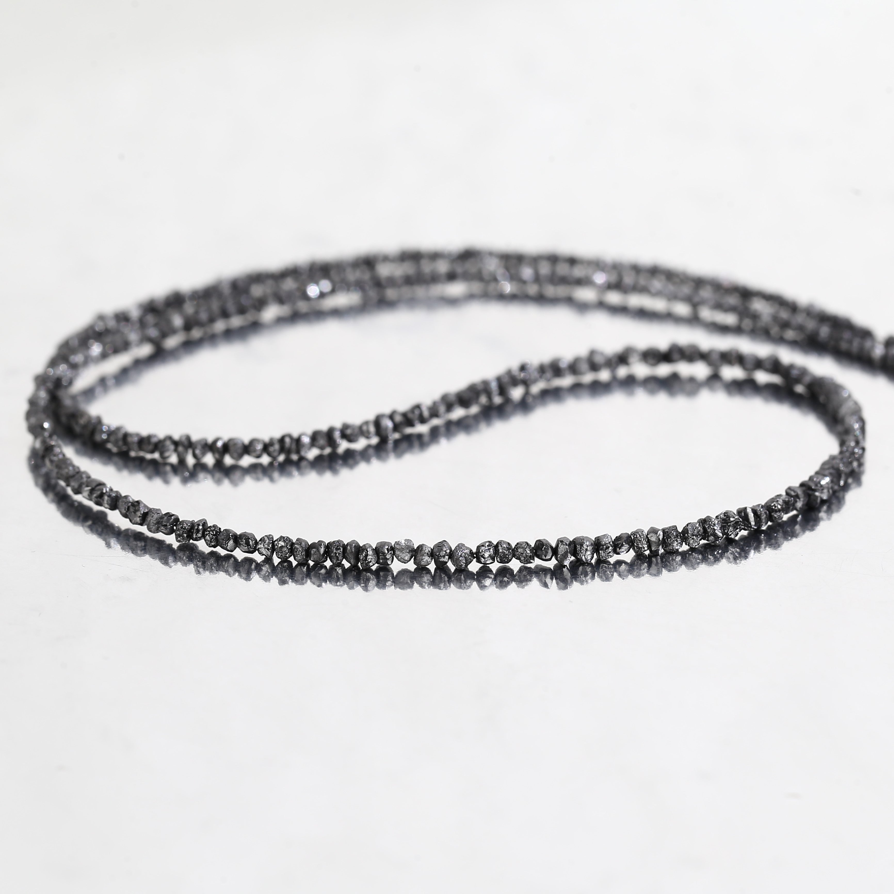 20.00 Carat Natural Black Colour Rough Diamonds Beads Loose Rough Beads 1.30-2 MM