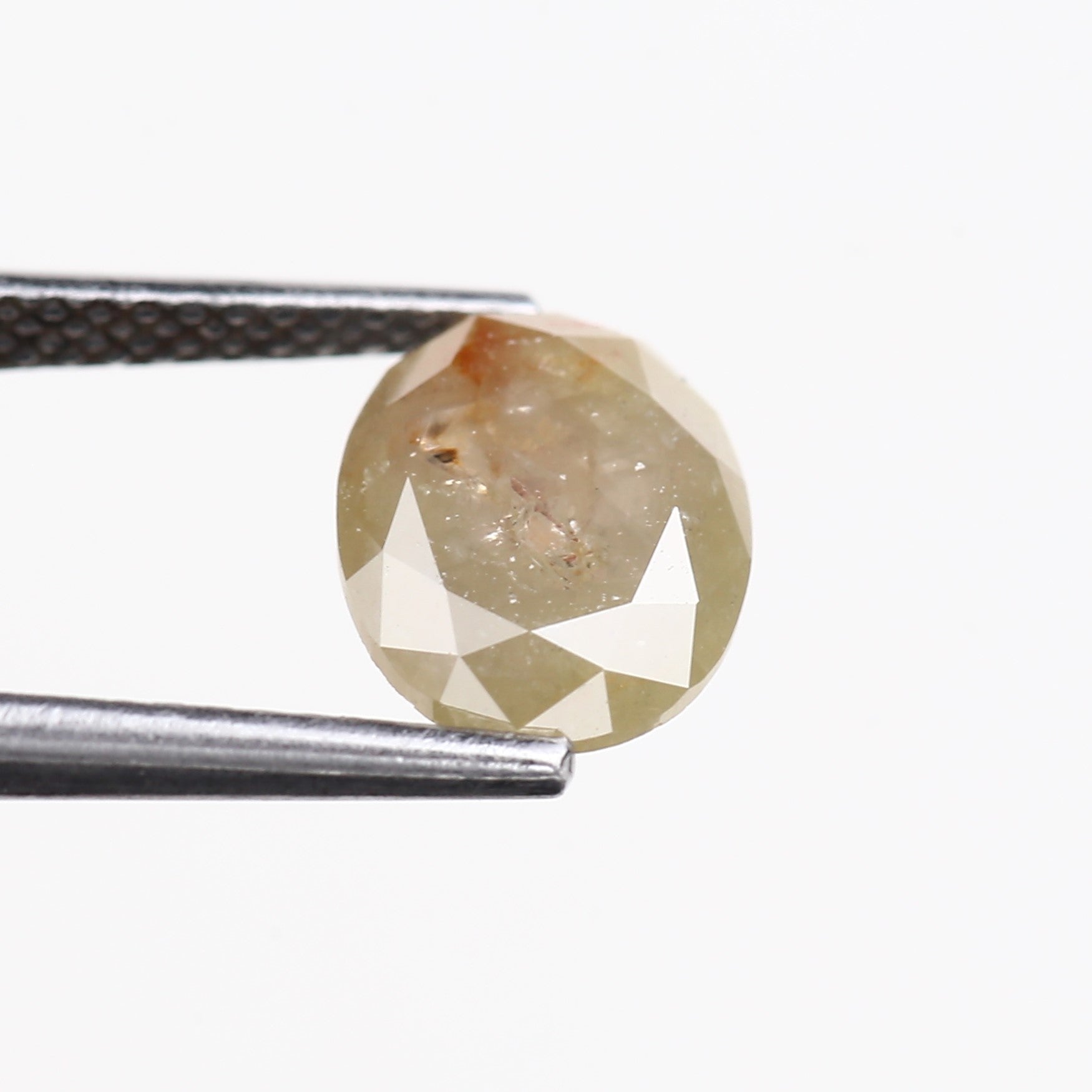 1.69 Carat Natural Yellow Oval Cut Salt and Pepper Diamond 9.15 MM