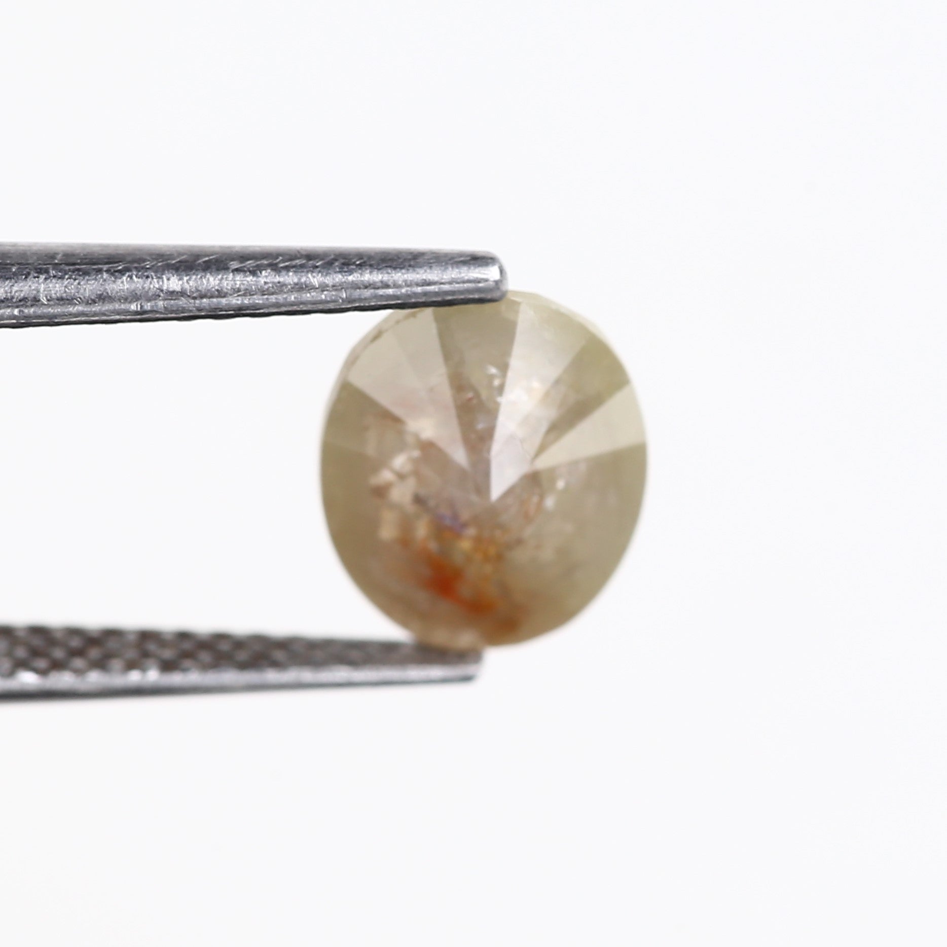 1.69 Carat Natural Yellow Oval Cut Salt and Pepper Diamond 9.15 MM